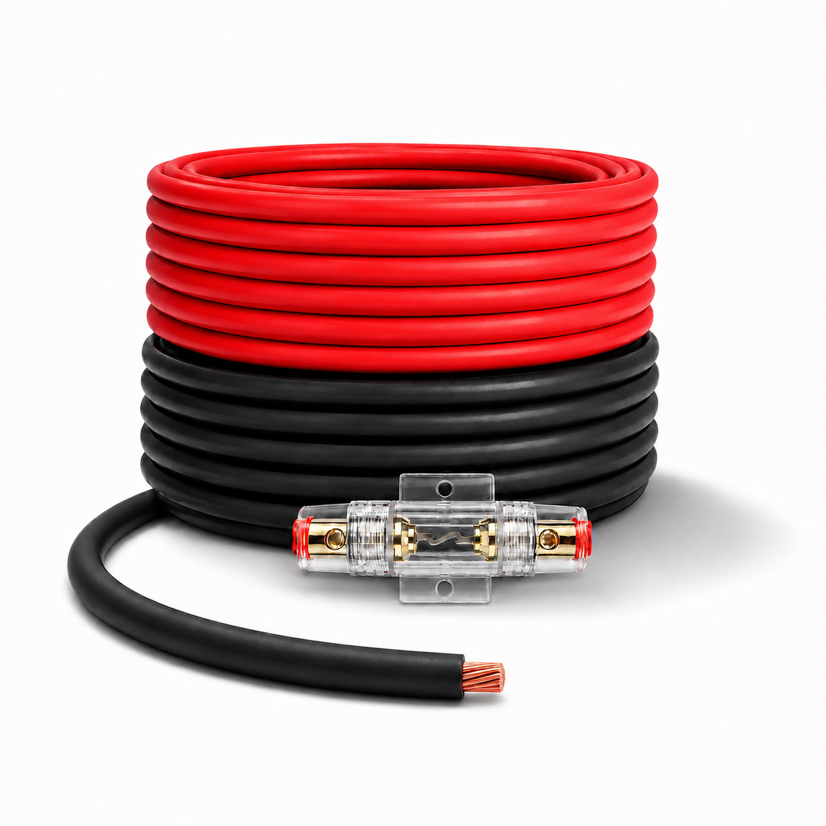 SoundBox KIT4-25RB, 4 Gauge Amplifier Wire Power/Ground Amp Cable - 50 Ft.