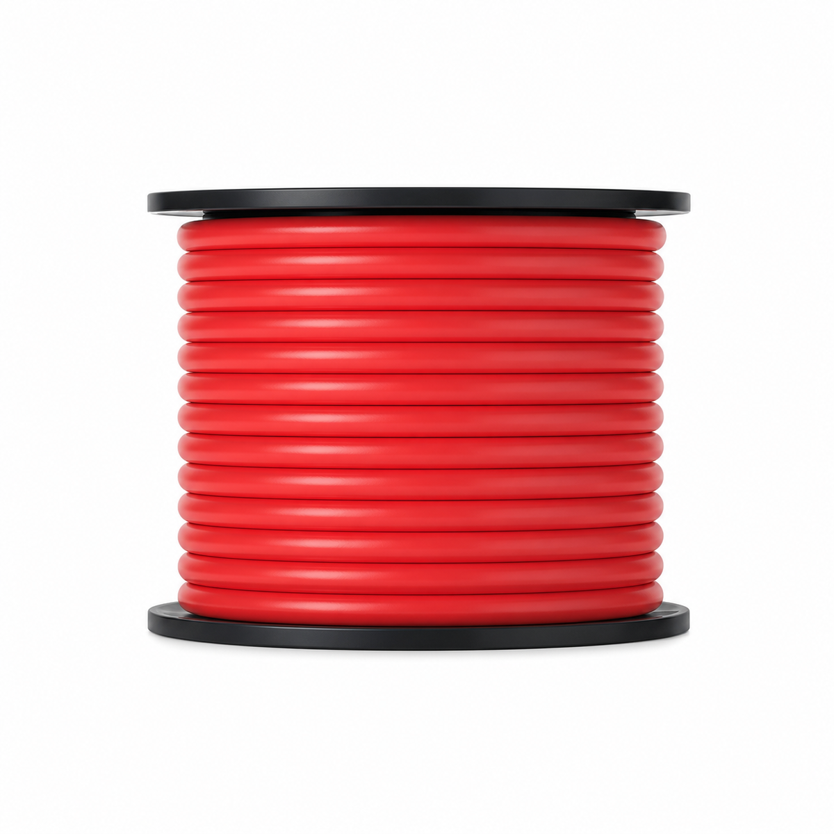 SoundBox PW0-50R, 0 Gauge 50' Copper Amplifier Power / Ground Wire Spool, Red