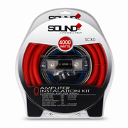 SoundBox SCK0, 0 Gauge CCA Complete Amplifier Install Wiring Kit - 4000W Peak