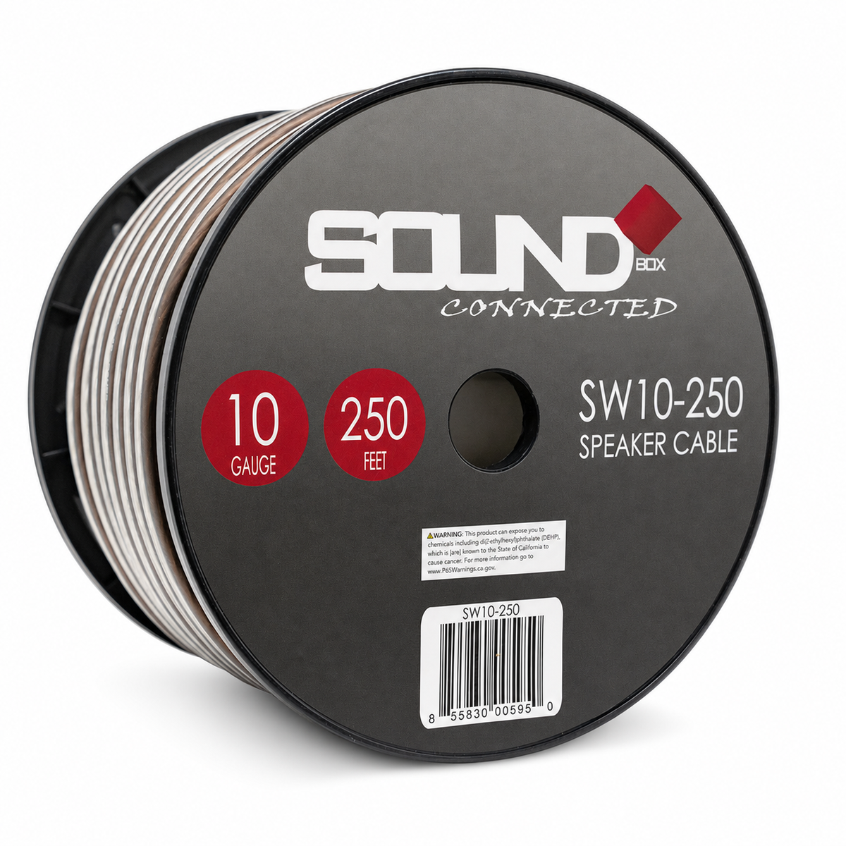 SoundBox SW10-250, 10 Gauge Home / Car Speaker Wire Spool - 250'