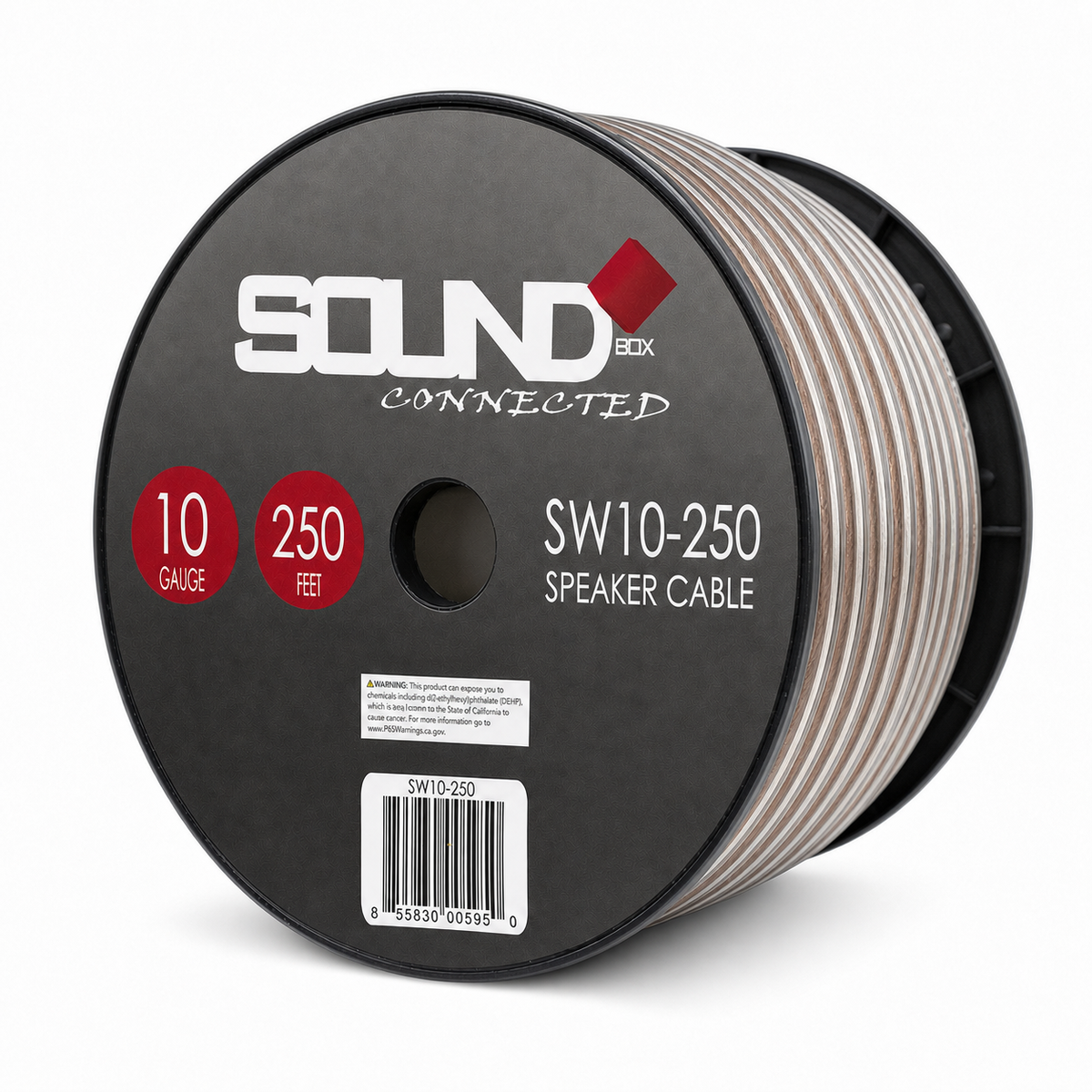 SoundBox SW10-250, 10 Gauge Home / Car Speaker Wire Spool - 250'