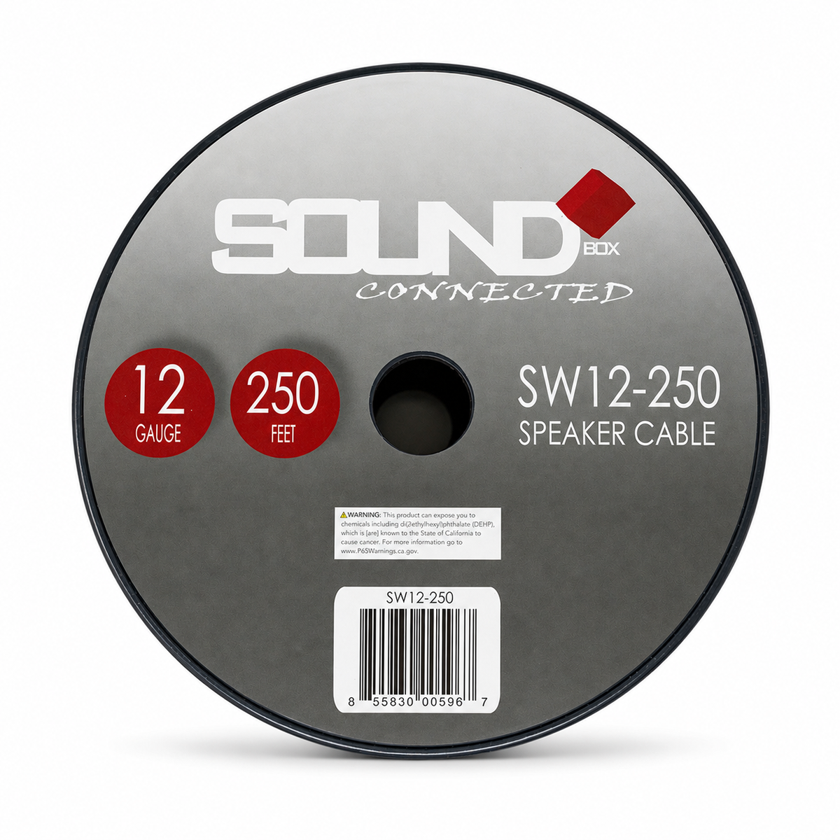 SoundBox SW12-250, 12 Gauge Home / Car Speaker Wire Spool - 250'