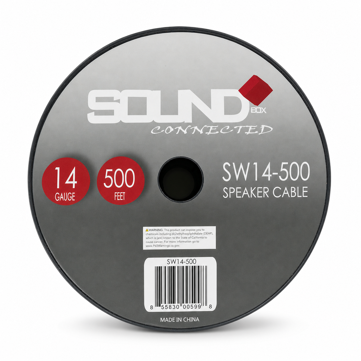 SoundBox SW14-500, 14 Gauge Home / Car Speaker Wire Spool - 500'