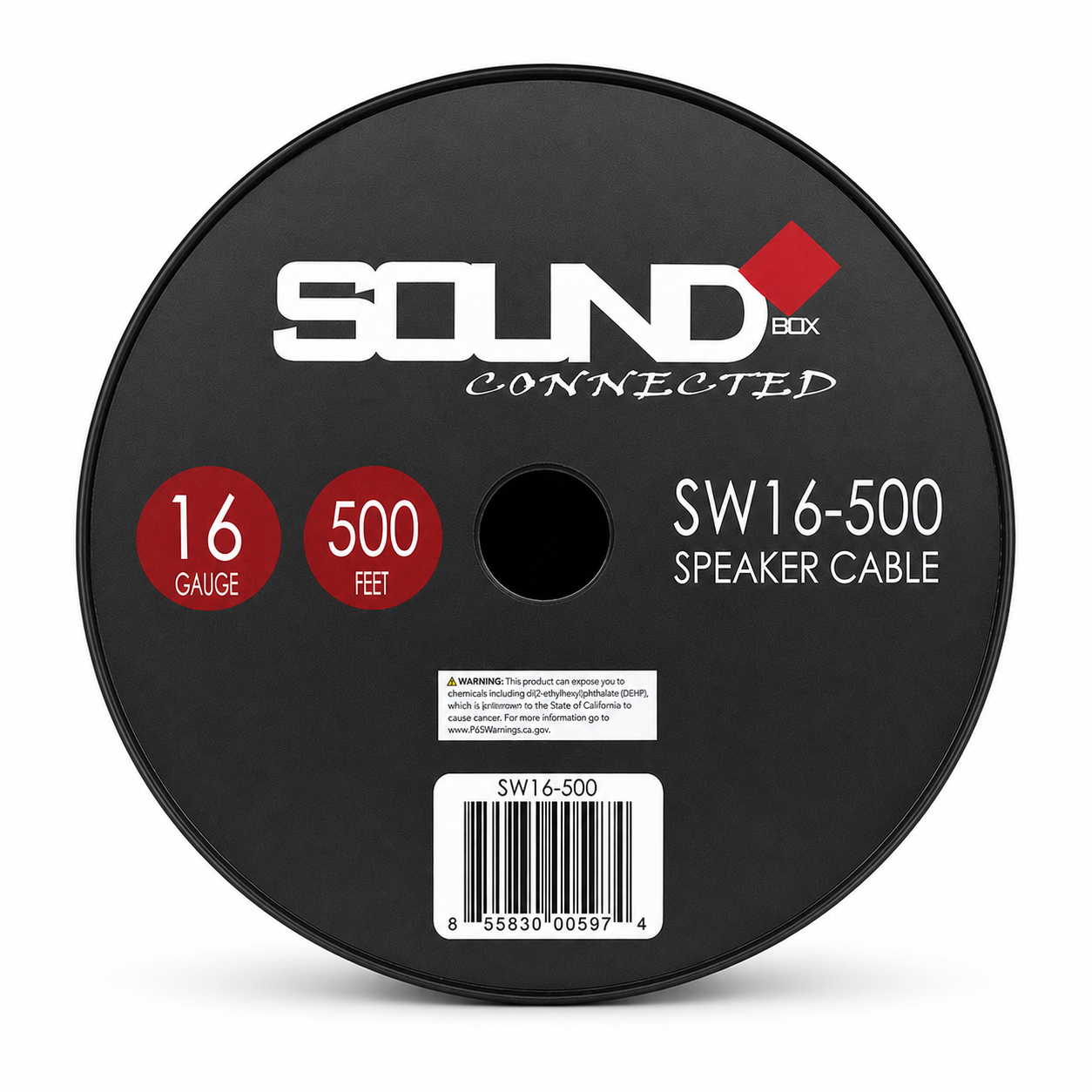 SoundBox SW16-500, 16 Gauge CCA Speaker Wire Spool - 500 Ft