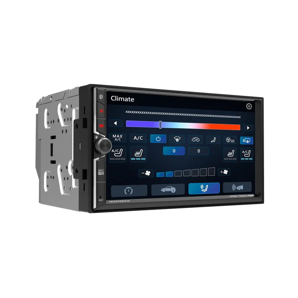 Dual DCPA723W-M, 7" Touchscreen Double DIN Digital Multimedia Receiver w/ Wireless Apple CarPlay & Android Auto, Maestro Support