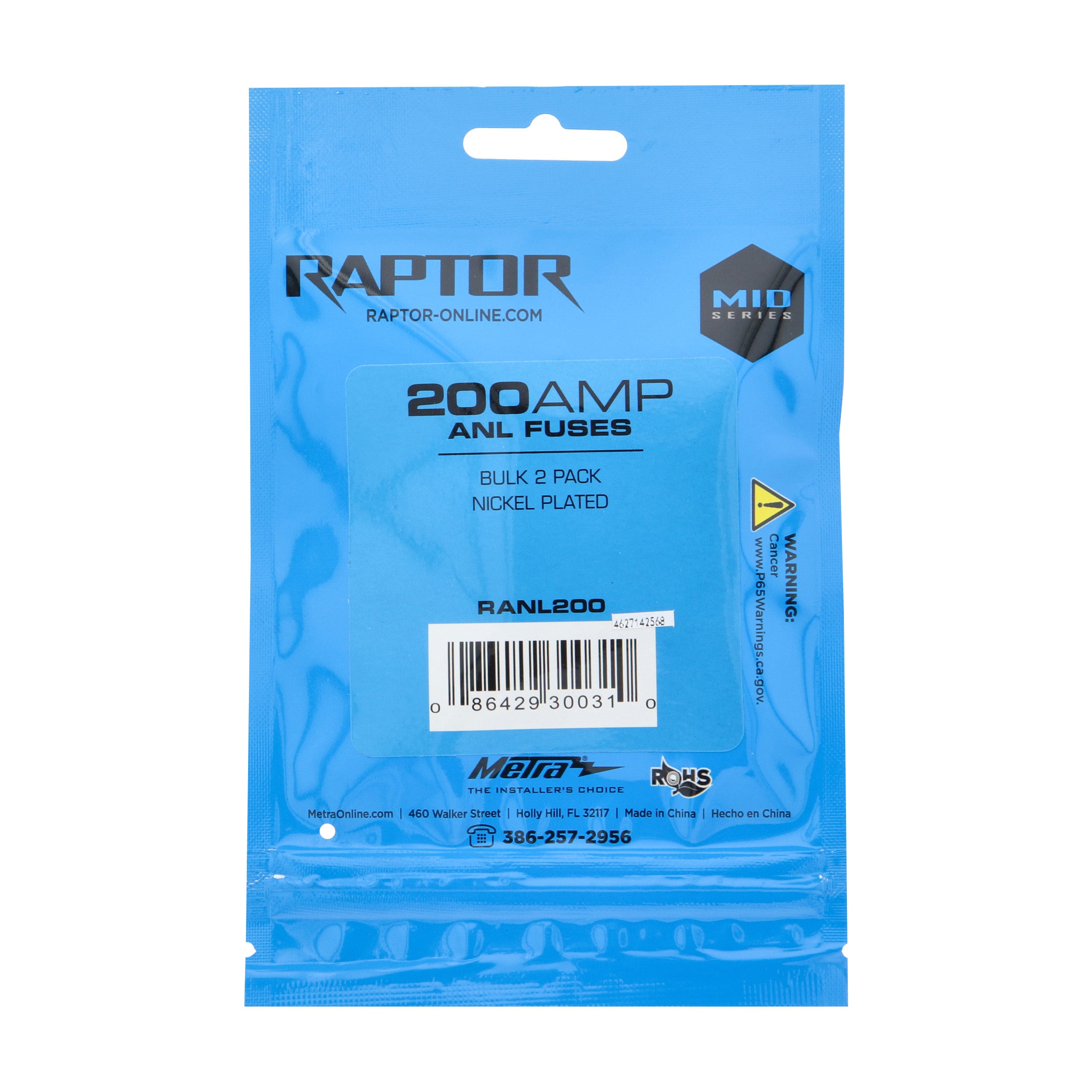 Raptor RANL200, (2)Fuses ANL 200 Amp