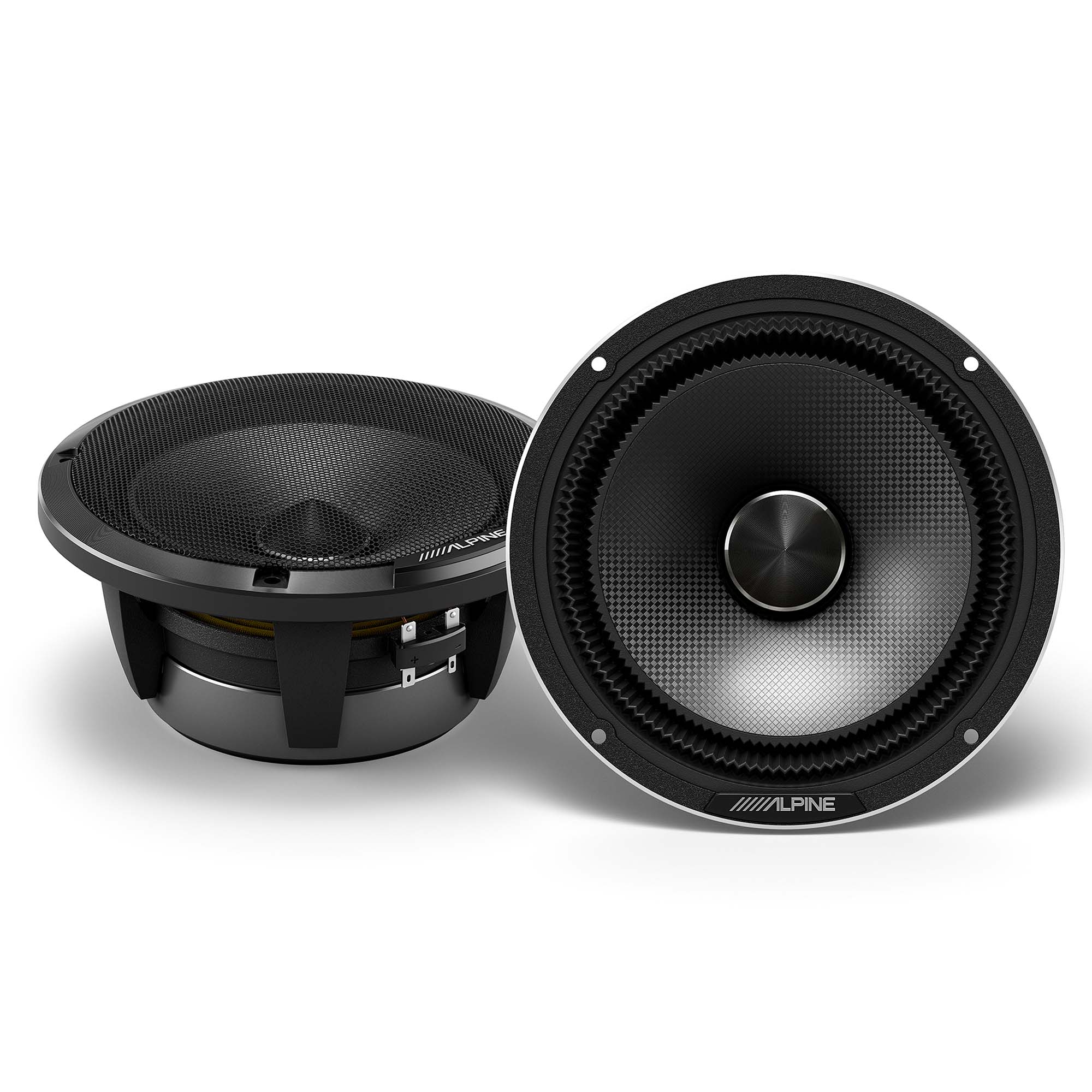 Alpine HDZ-653S, Status Series Hi-Res 6.5" 3-Way Coaxial Speakers + S-A32F 320W 4-Channel Amplifier Bundle