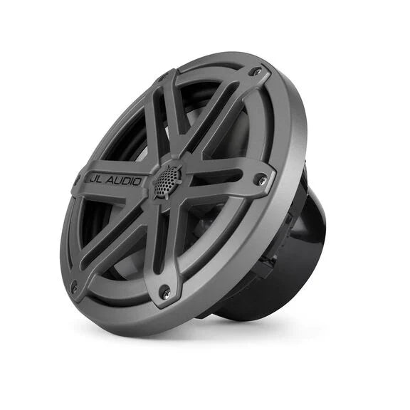 JL Audio MX770-CCX-SG-TLD-B, MX Series Narrow Flange 7.7" Marine Cockpit Coaxial Speakers With LED, Infinite Baffle, Titanium/Black Sport  Grille, 70W