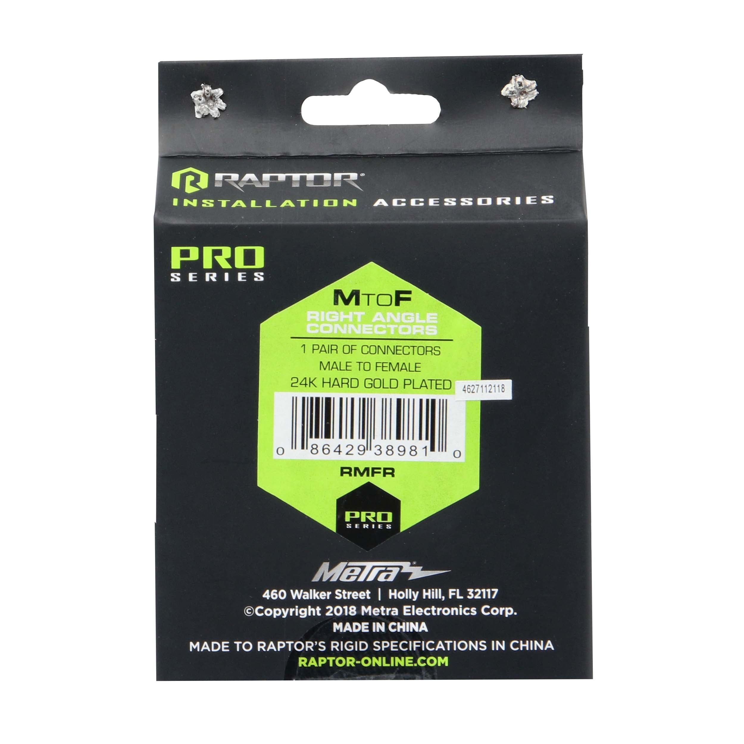 Raptor RMFR, (2)RCA Barrel M-F 90°Angle