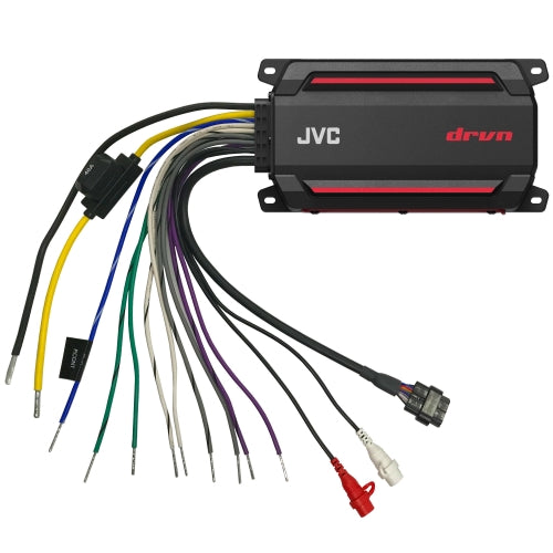 JVC KS-DR2104DBT, DRVN Series 4-Channel Marine Amplifier w/ Bluetooth Streaming - 200W