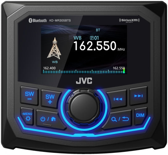 JVC KD-MR305BTS, 2.7" LCD Digital Media Marine / Powersports Receiver