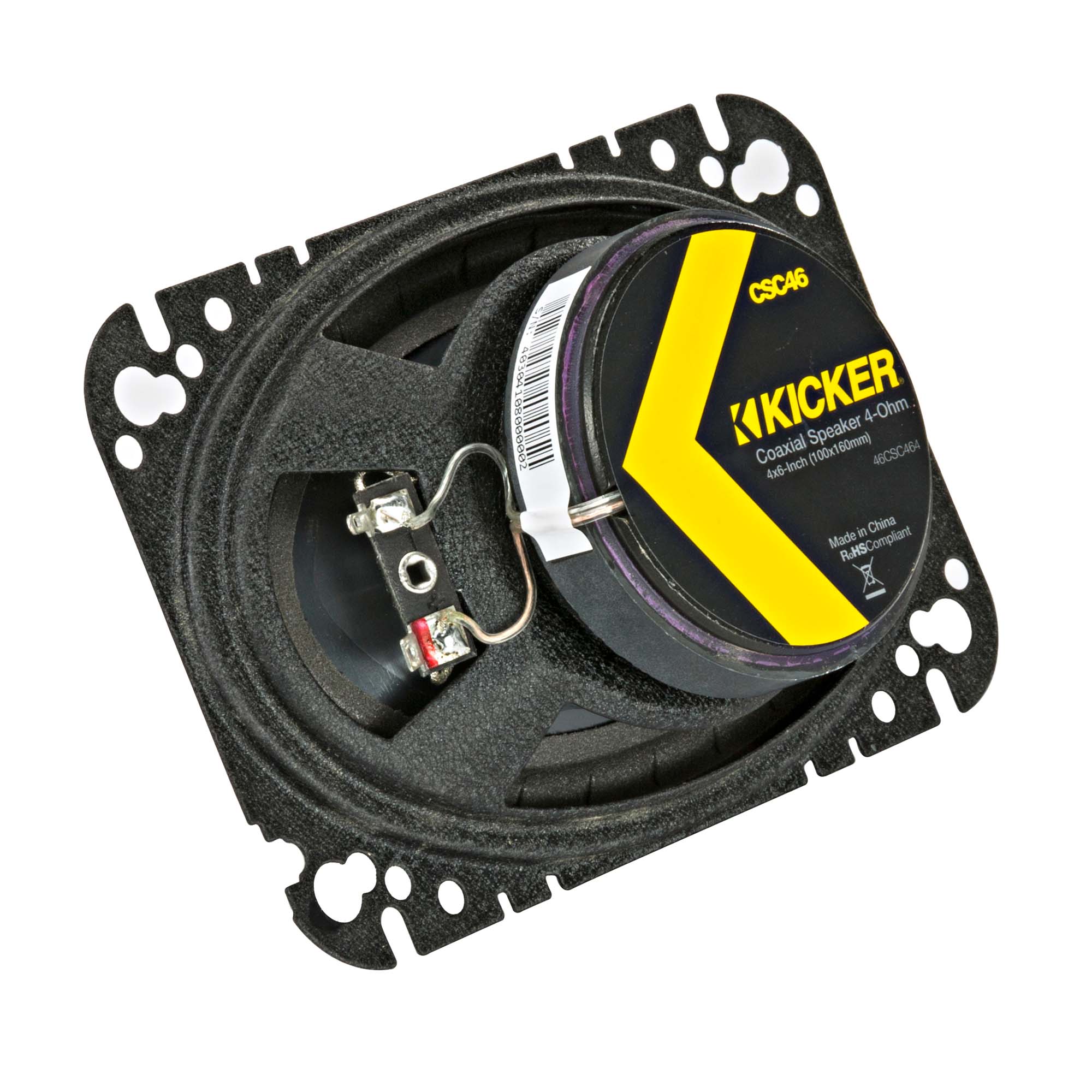 Kicker CSC464, CS Series 4x6" 2 Way Coaxial Car Speakers + Damping Kit Bundle