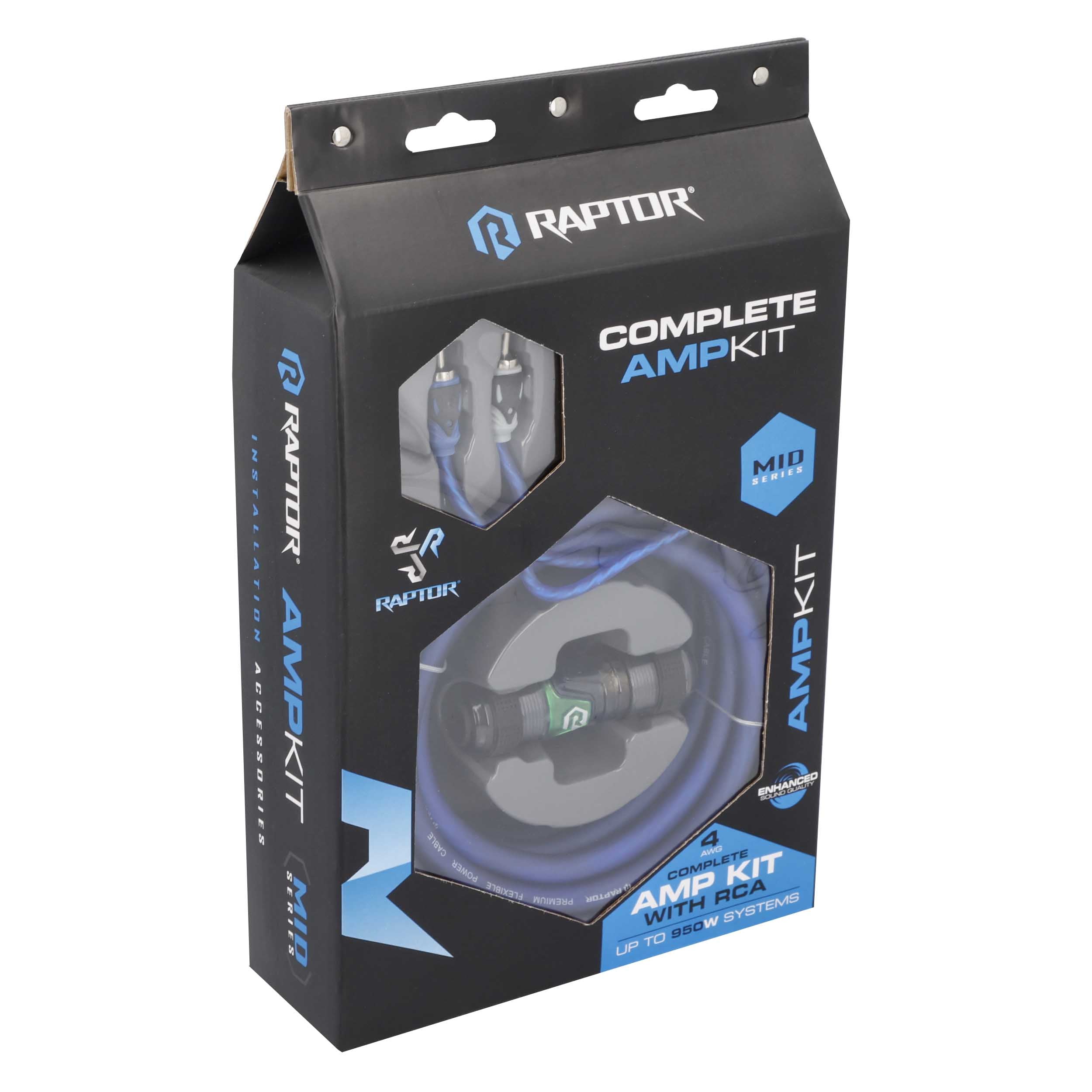 Raptor R4A4, Amp Kit 4ga RCA