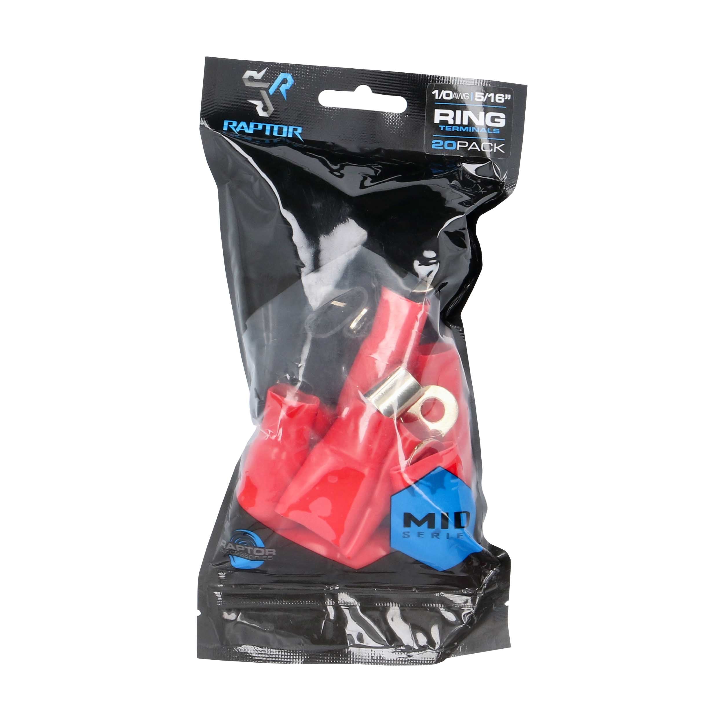 Raptor R0516RT, (20)Ring Term 1/0ga 5/16"