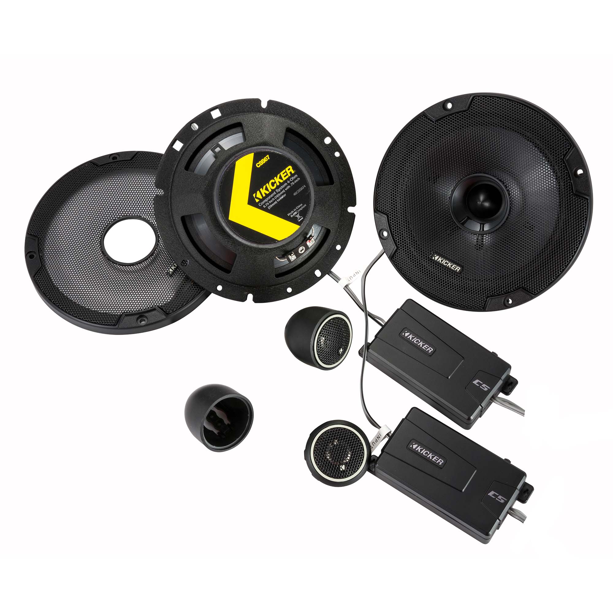 Kicker CSS674, CS Series 6.75"Component System + Damping Kit Bundle