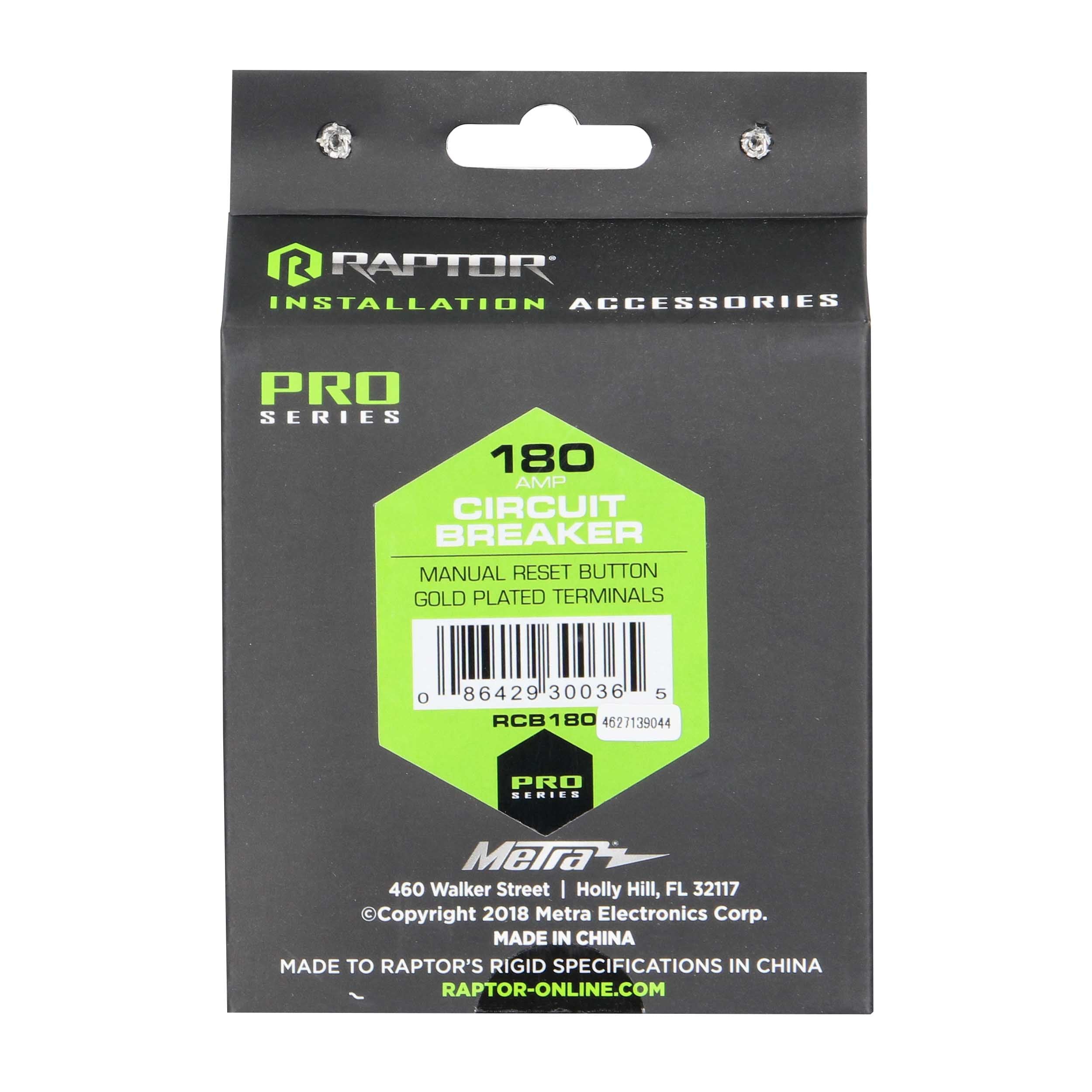 Raptor RCB180, Circuit Breaker 180 Amp