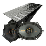 Kicker KSC680, KS Series 6x8" 2-Way 4 Ohm Coaxial Speakers + Damping Kit Bundle