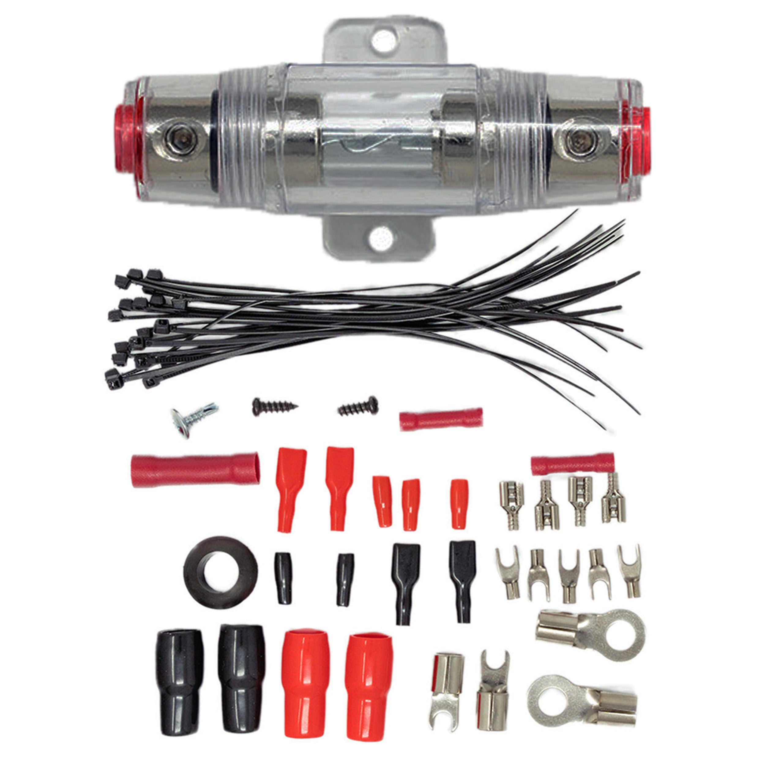 SoundBox ECK4v2, 4 Gauge CCA Complete Amplifier Install Wiring Amp Kit - 2500W