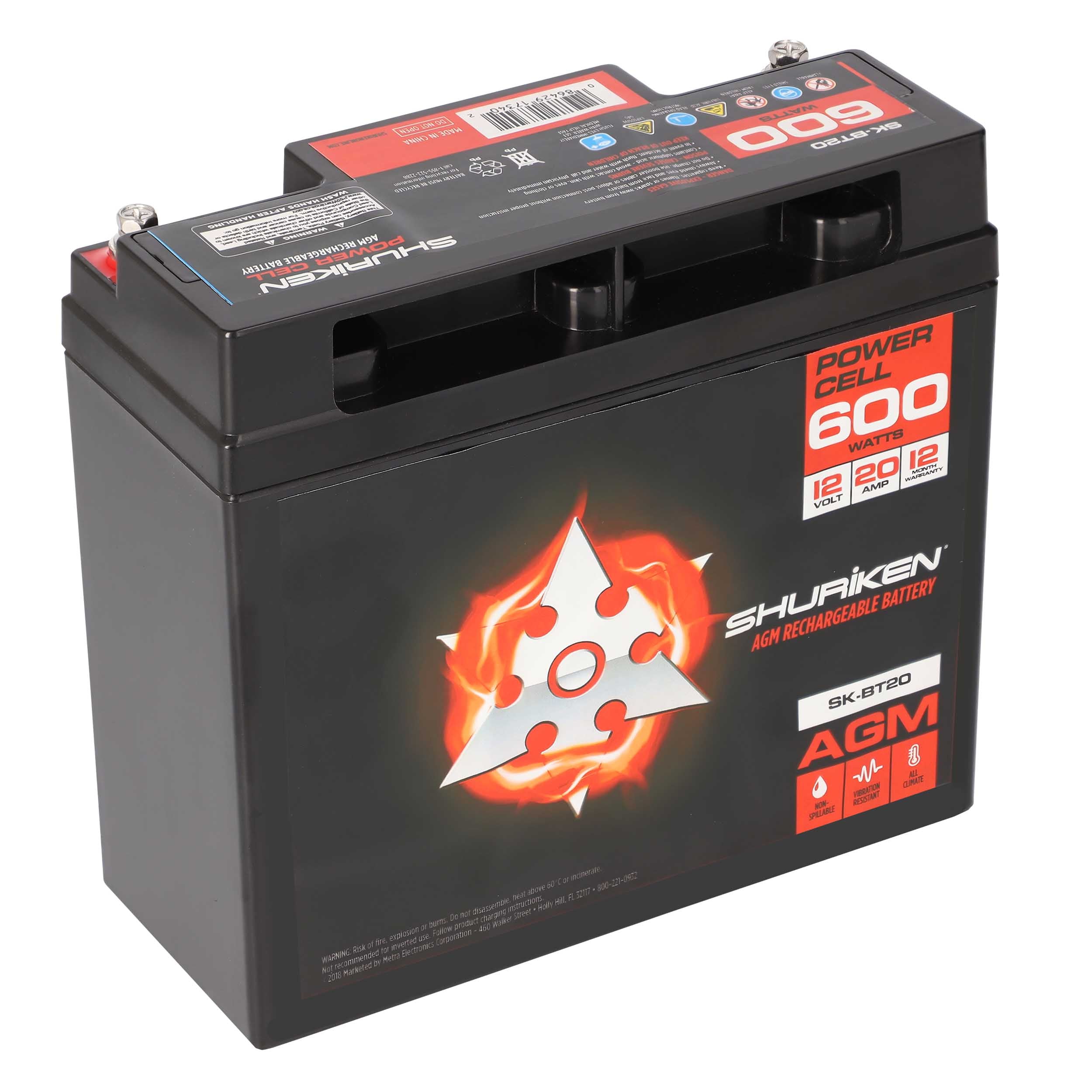 Shuriken SK-BT20, Battery '600' 20 Amp Hour