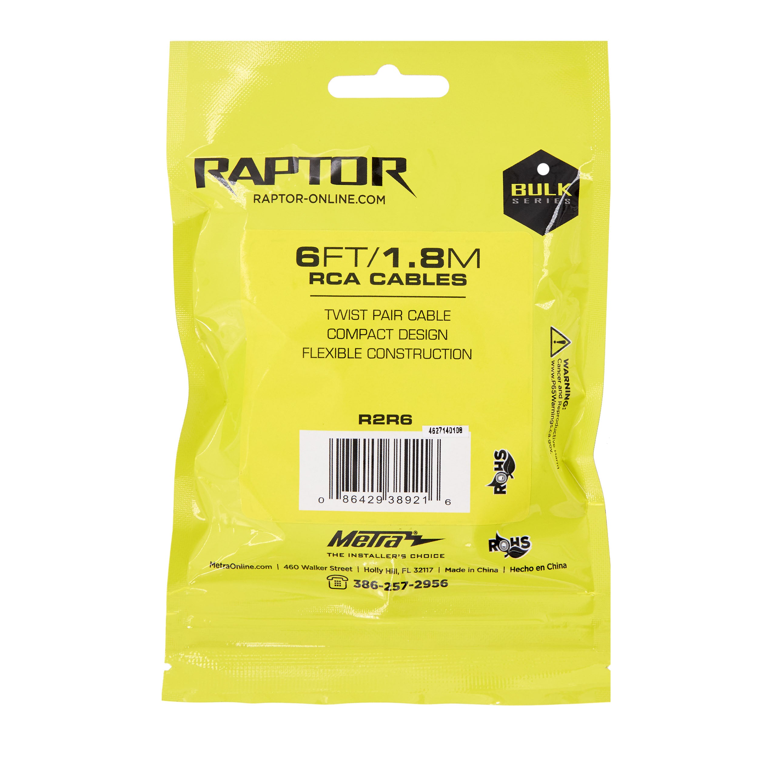 Raptor R2R6, RCA 2ch 6'