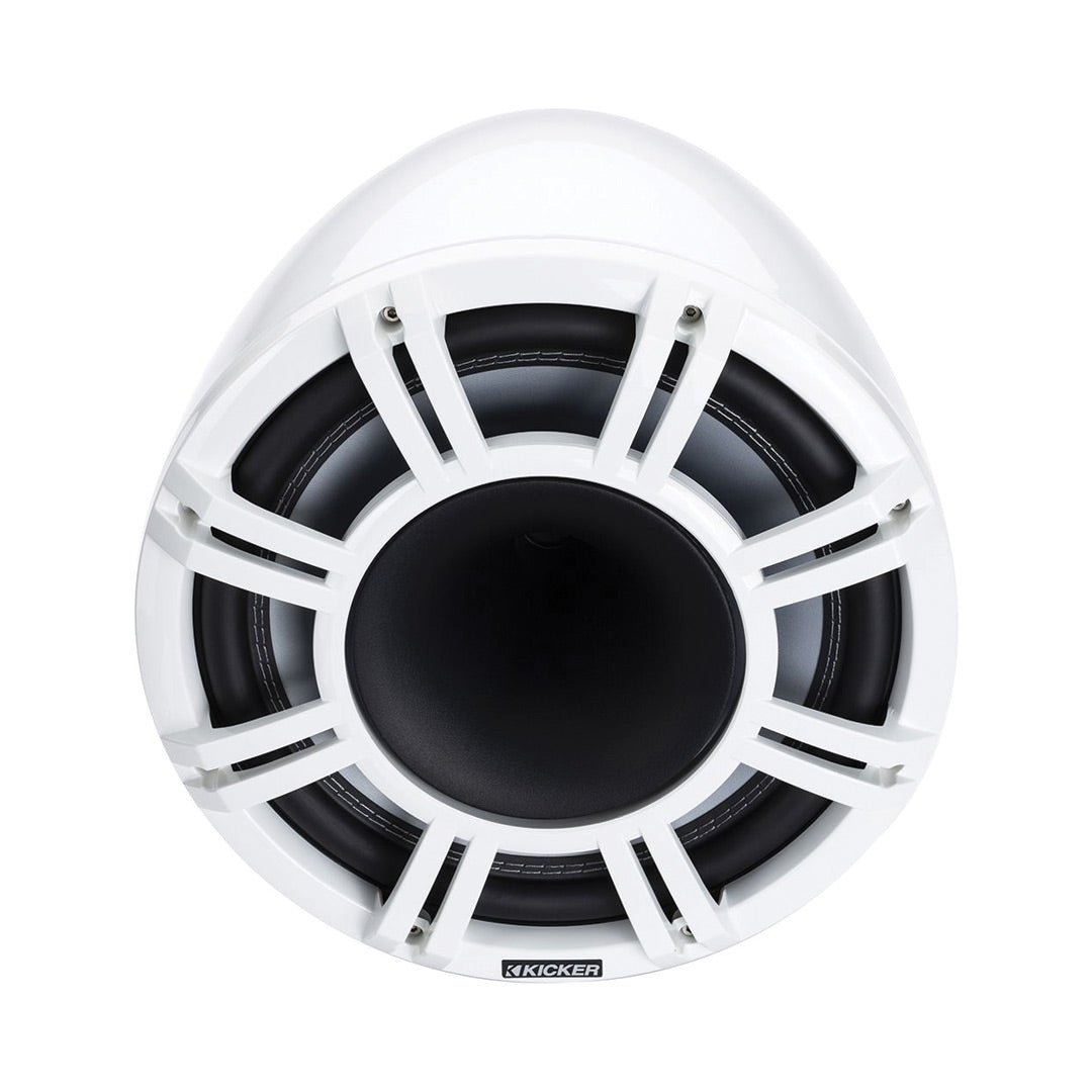 Kicker KMFC11W, KM Series 11" Factory-Mount Horn-Loaded Tower Speaker System, White (47KMFC11W)