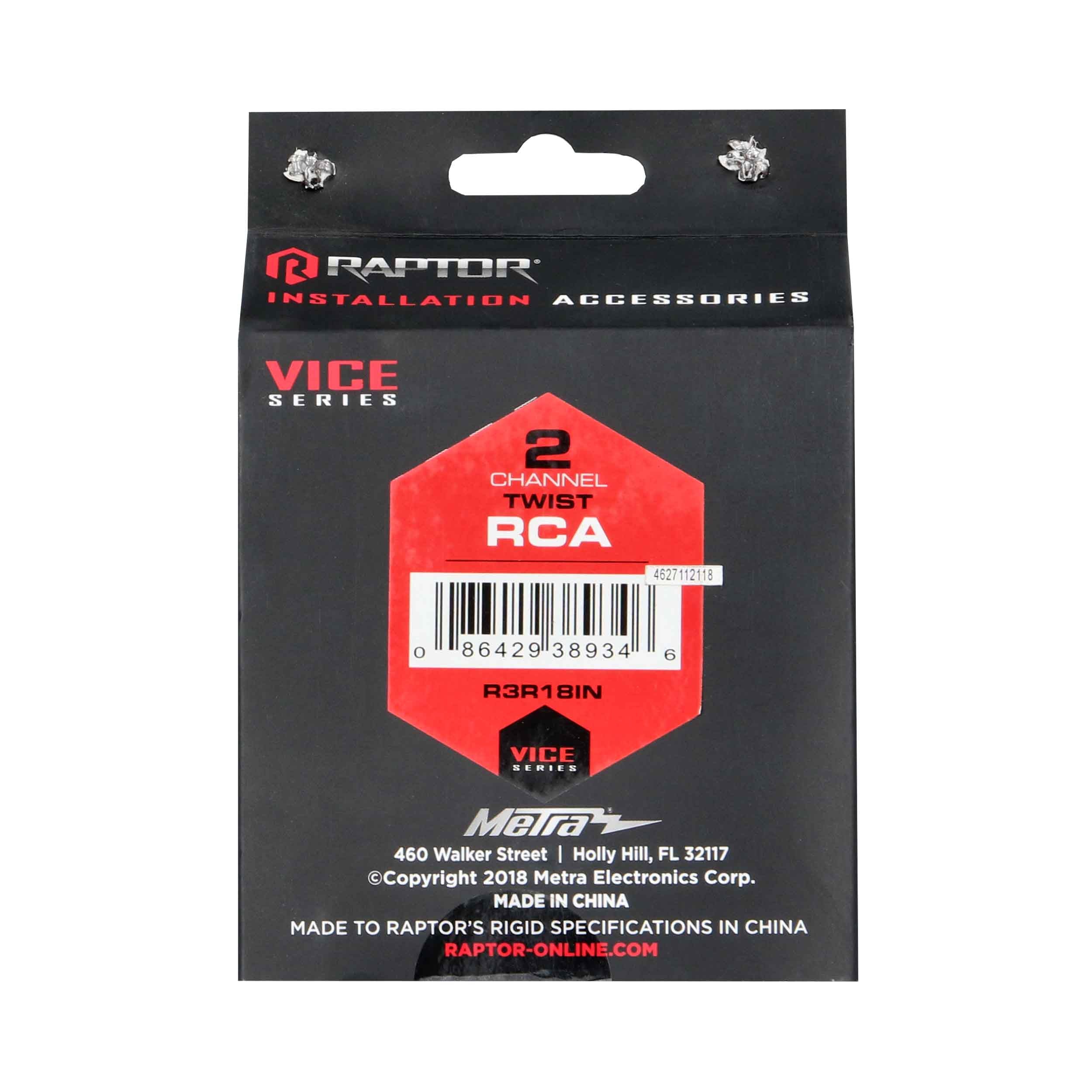 Raptor R3R18IN, RCA 2ch 1½'
