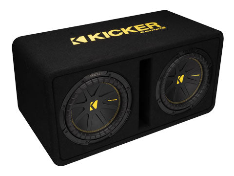 Kicker DCWC102, Dual CompC 10" Subwoofer In Vented Enclosure, 2-Ohm (50DCWC102) (OB)