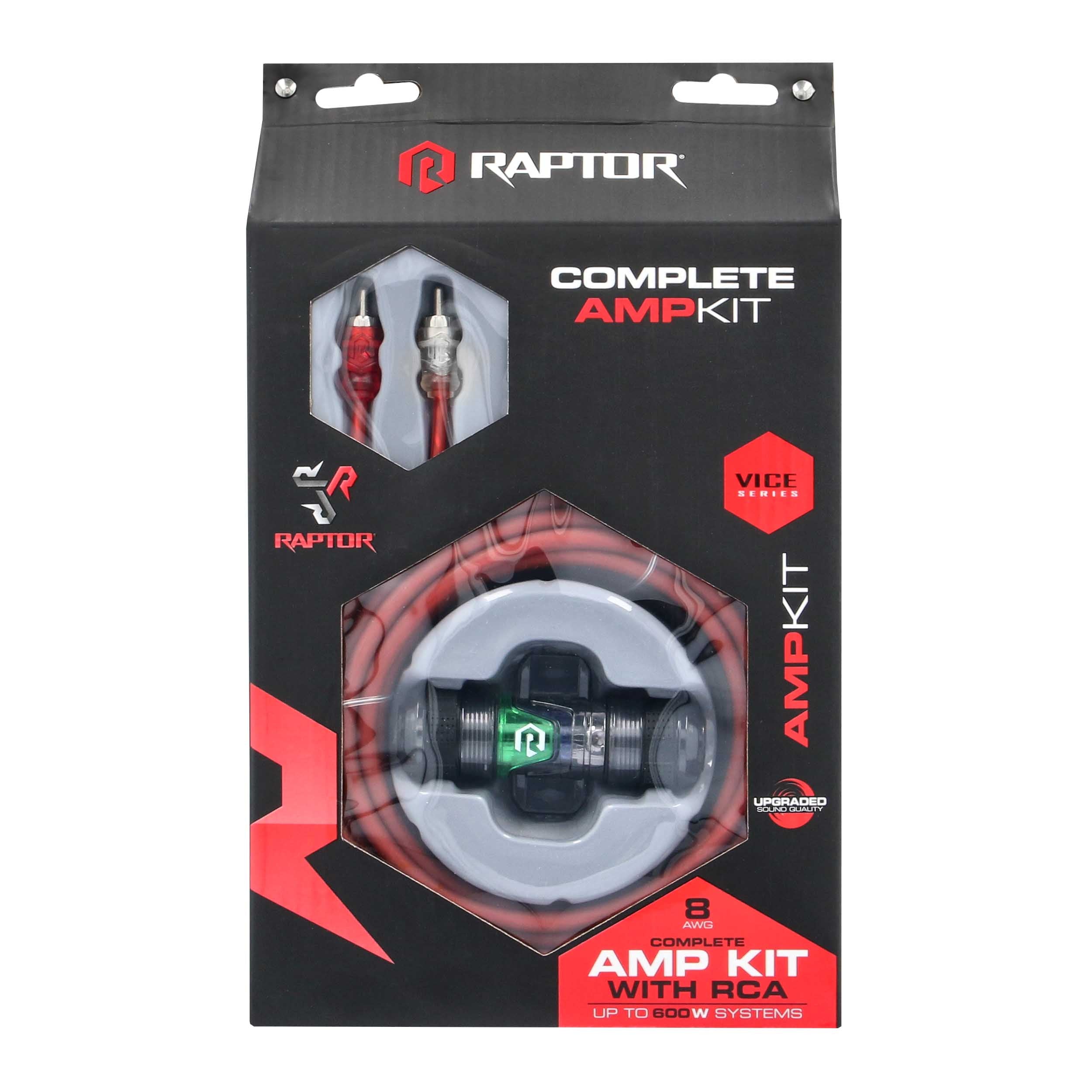Raptor R3A8, Amp Kit 8ga RCA