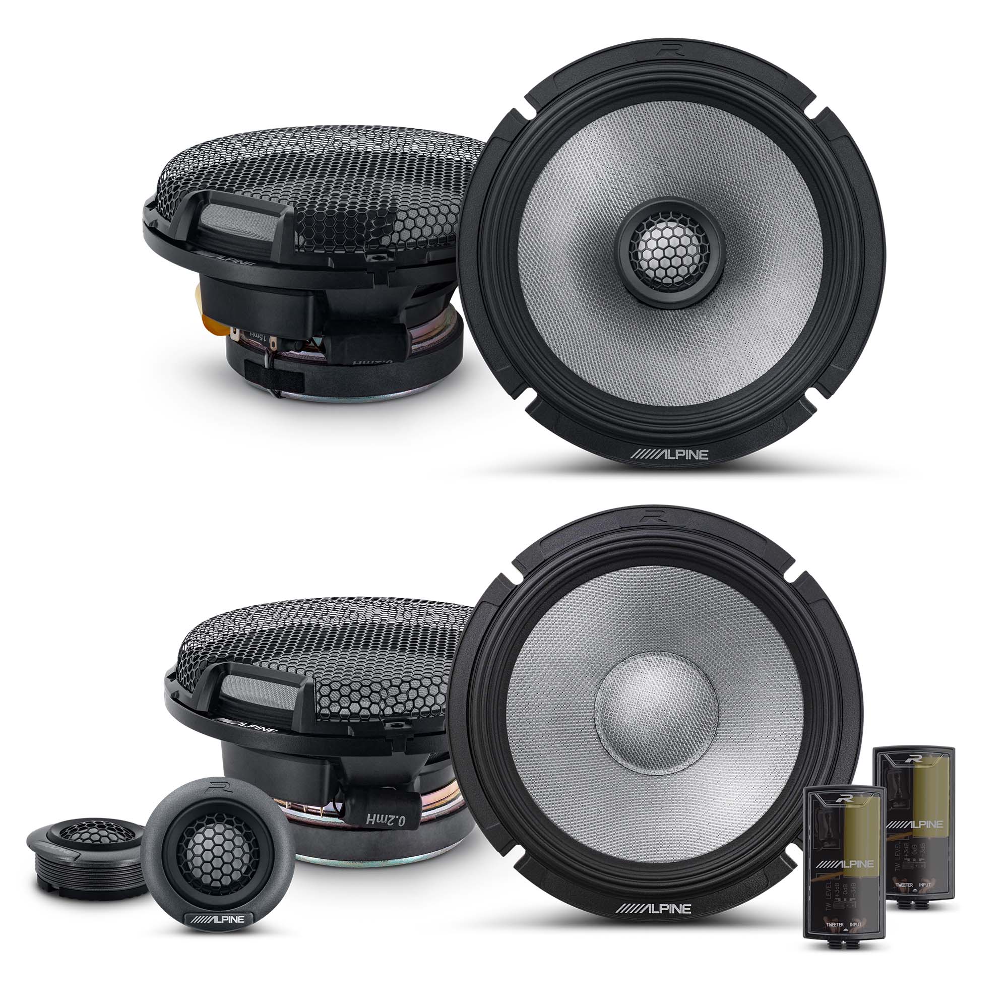 Alpine R2-S65/R2-S65C, S Series 6.5" 2-Way Hi-Res Speakers Bundle