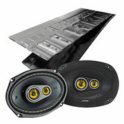 Kicker CSC6934, CS Series 6x9" 3 Way Car Speakers + Damping Kit Bundle
