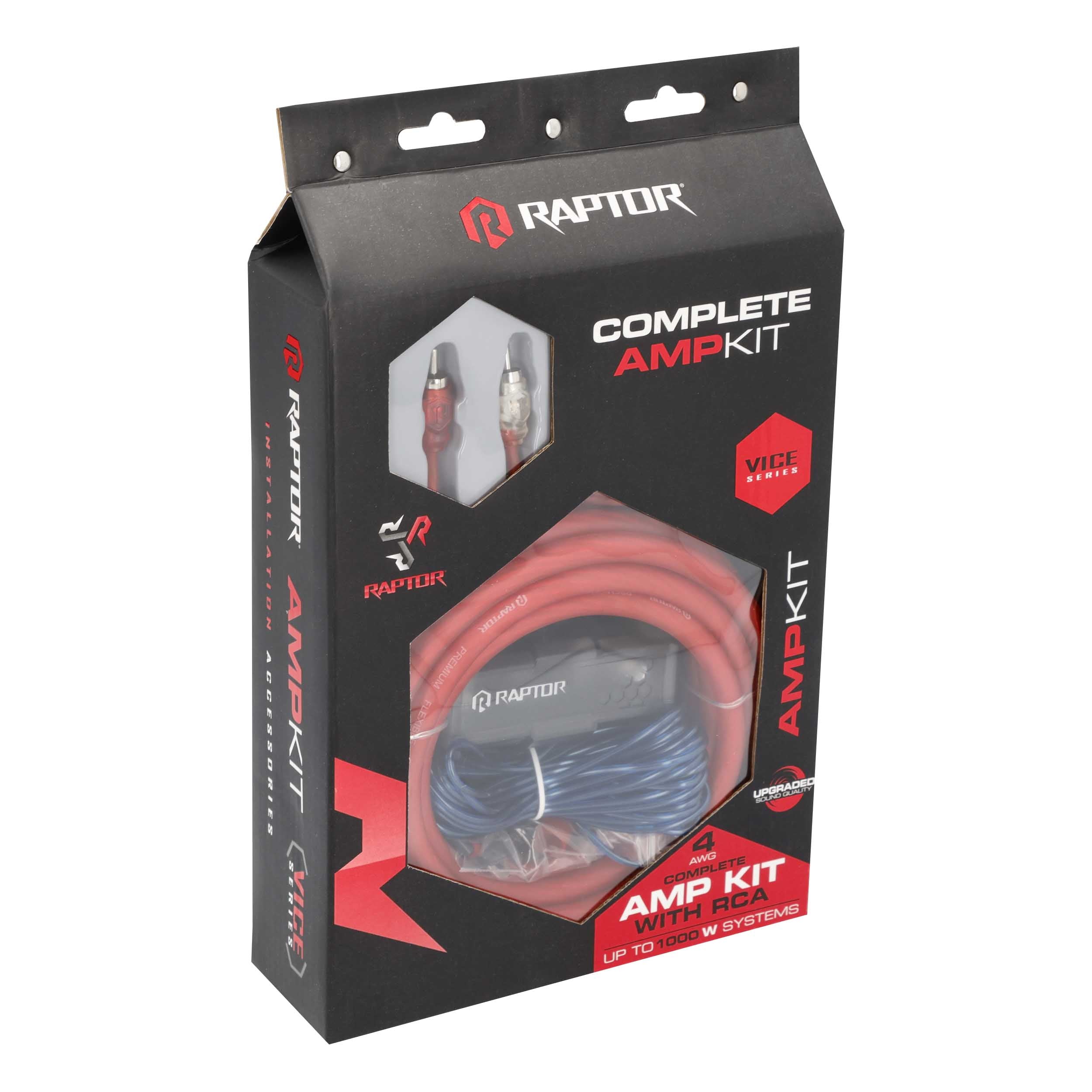 Raptor R3A4, Amp Kit 4ga RCA