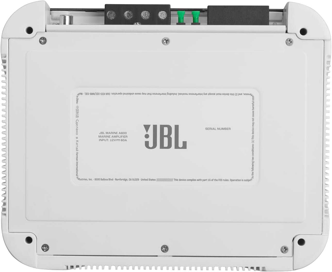 JBL MA600, Monoblock Marine Subwoofer Amplifier - 600 Watts RMS