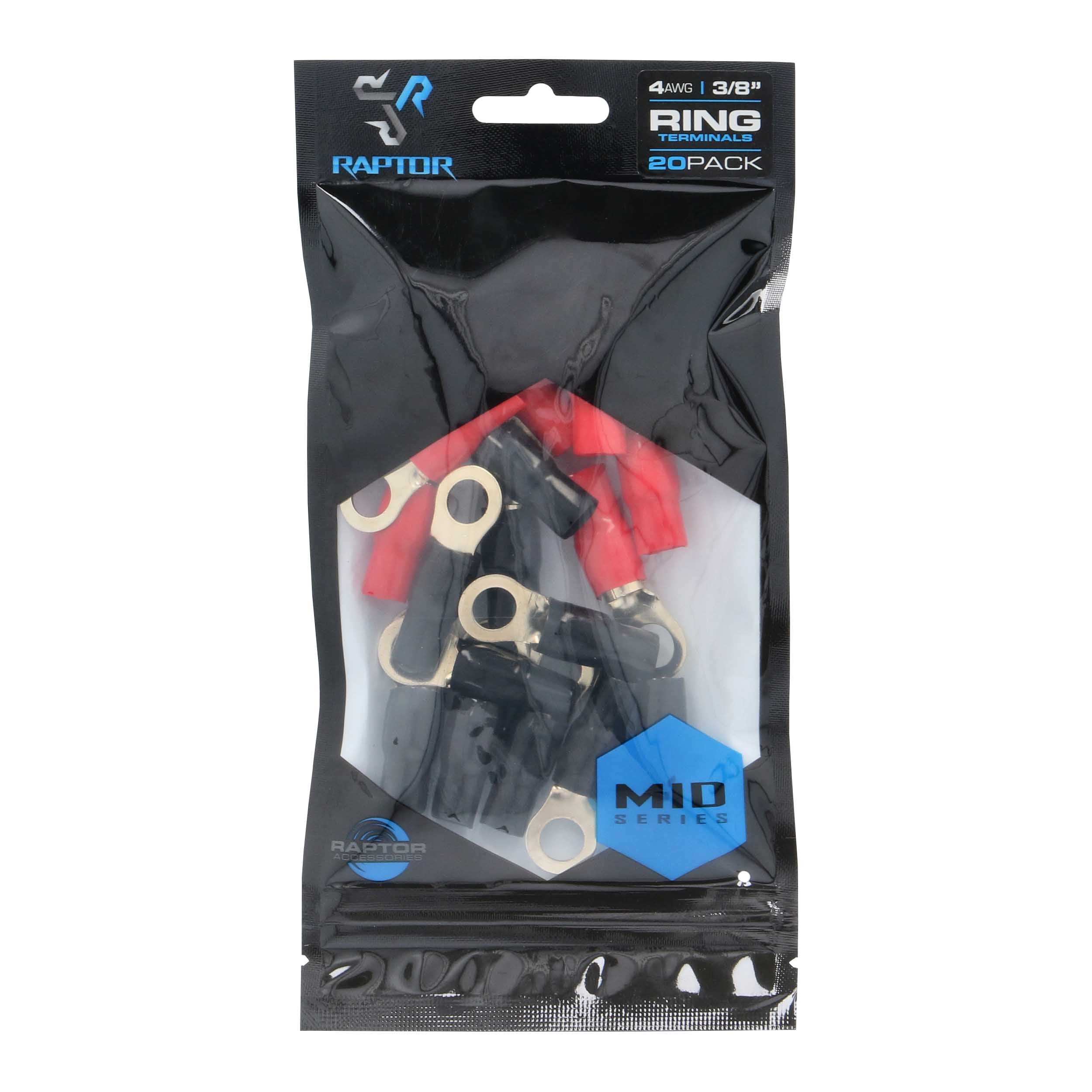 Raptor R438RT, (20)Ring Term 4ga 3/8"