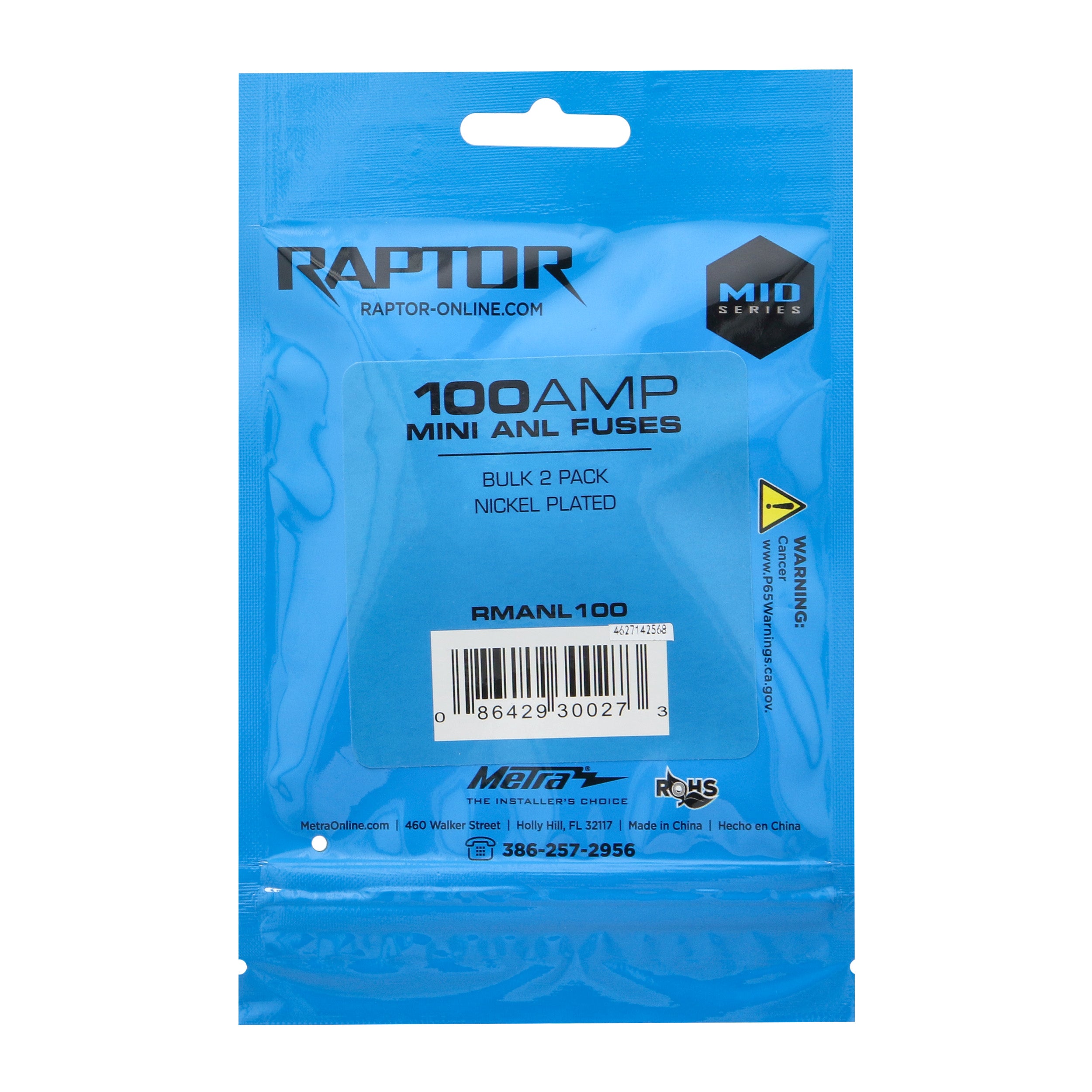 Raptor RMANL100, (2)Fuses MANL 100 Amp