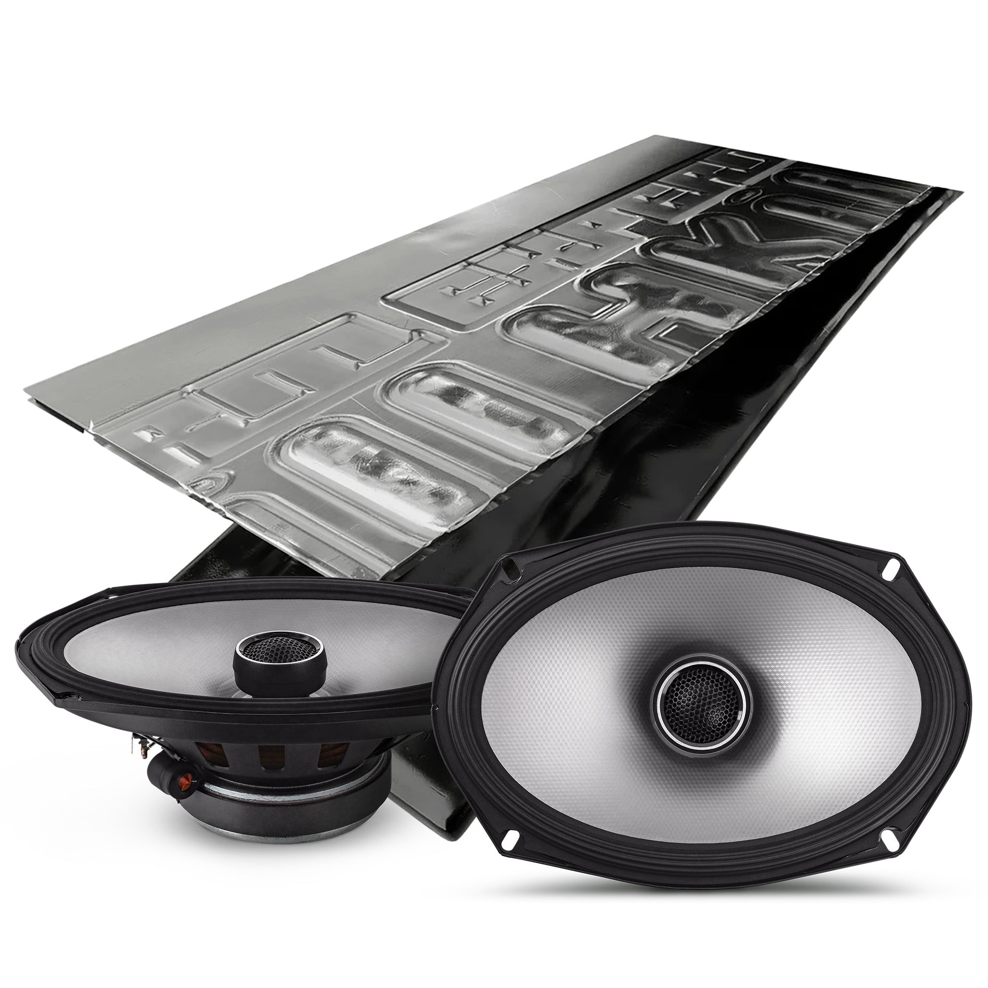 Alpine S2-S69, S Series 6x9" 2-Way Hi-Res Speakers + Sound Damping Kit Bundle