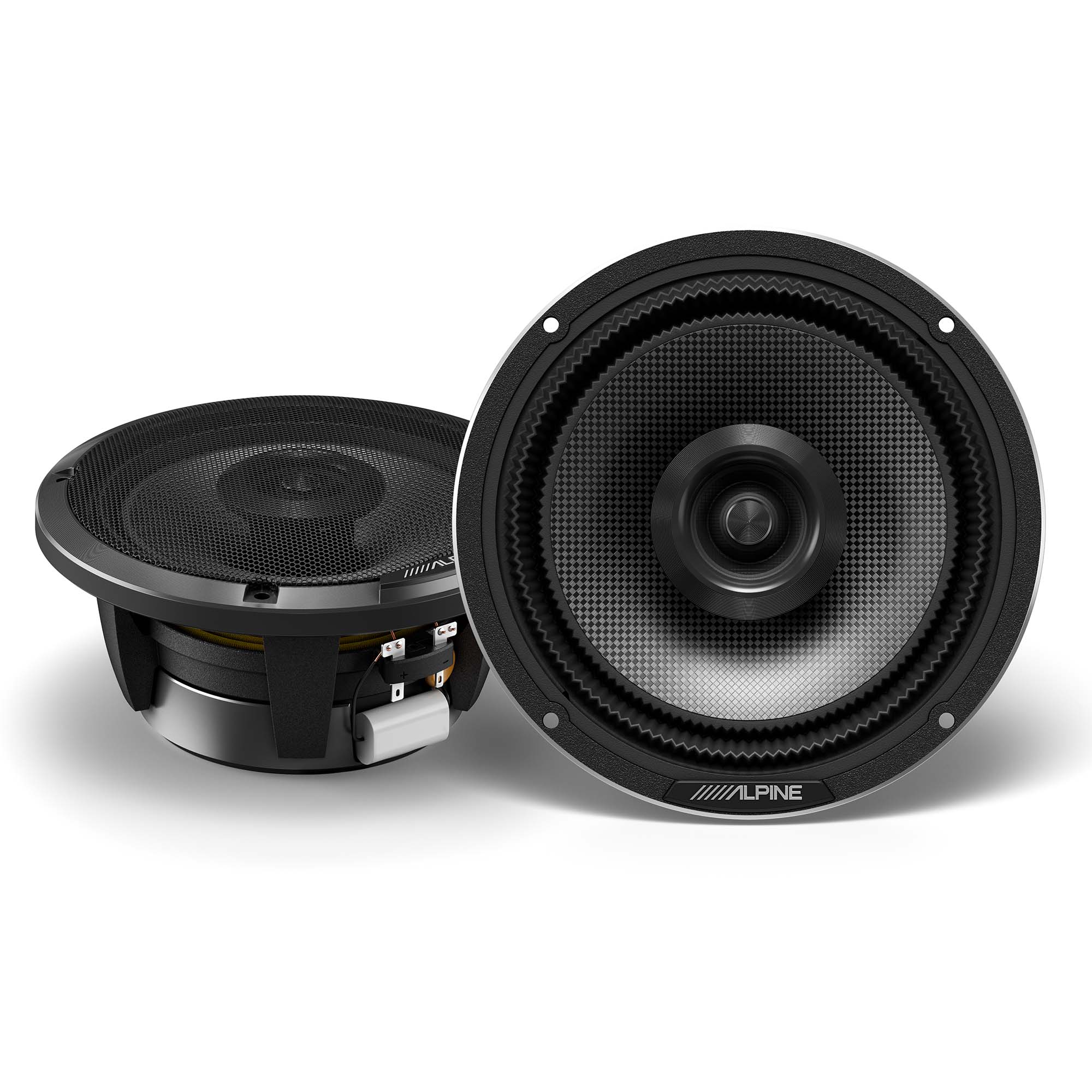 Alpine HDZ-65, Status Series Hi-Res 6.5" 2-Way Coaxial Speakers + S-A32F 320W 4-Channel Amplifier Bundle