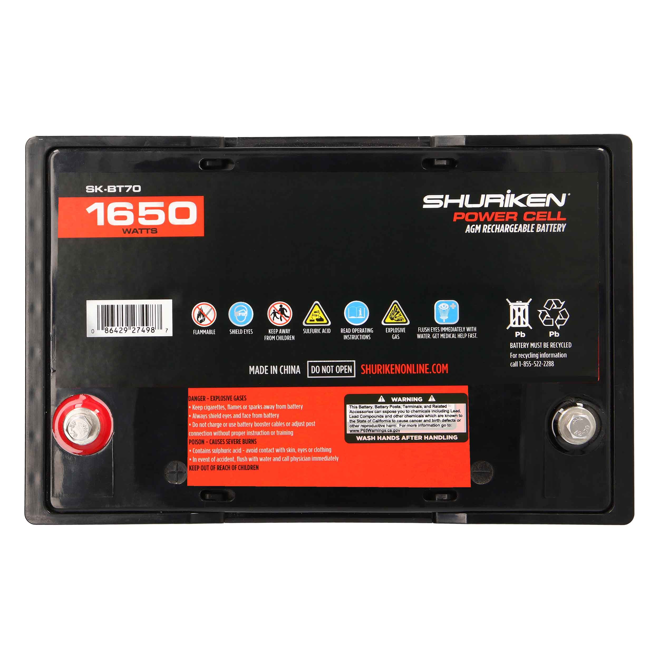 Shuriken SK-BT70, Battery '1650' 70 Amp Hour