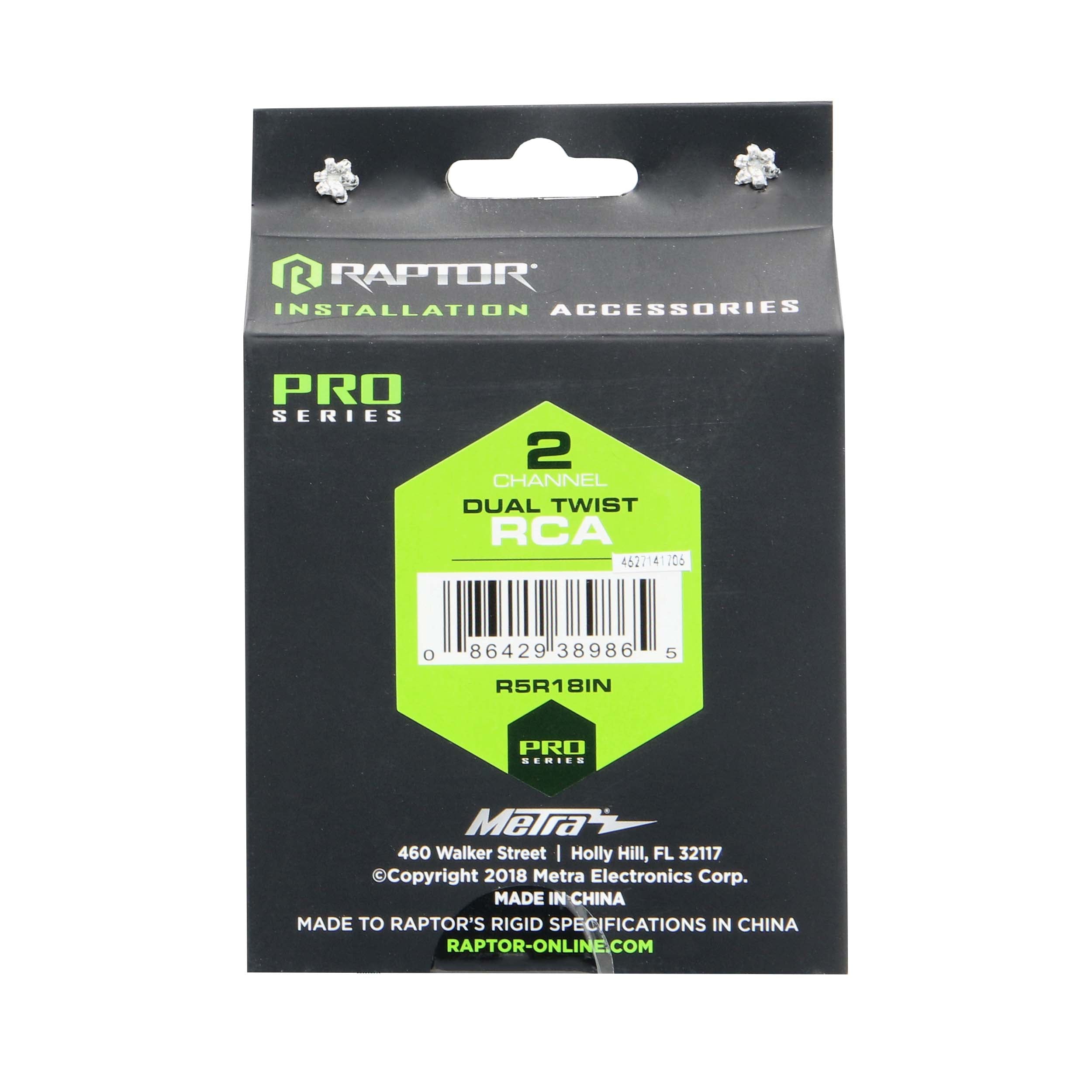 Raptor R5R18IN, RCA 2ch 1½'