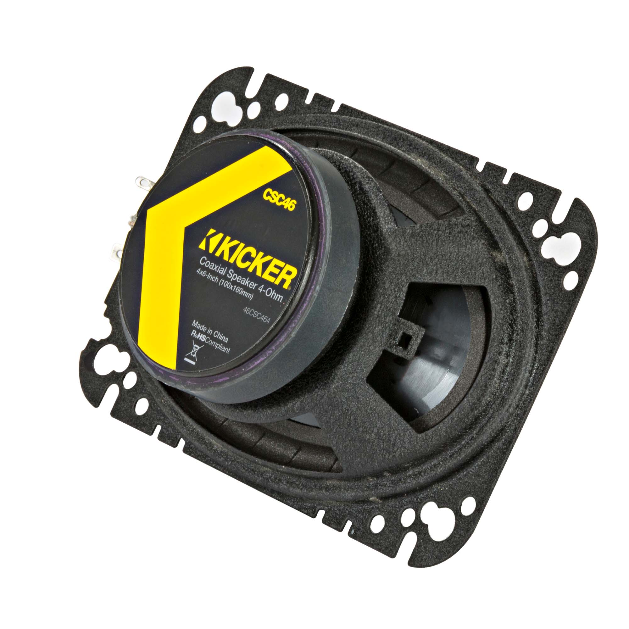 Kicker CSC464, CS Series 4x6" 2 Way Coaxial Car Speakers + Damping Kit Bundle