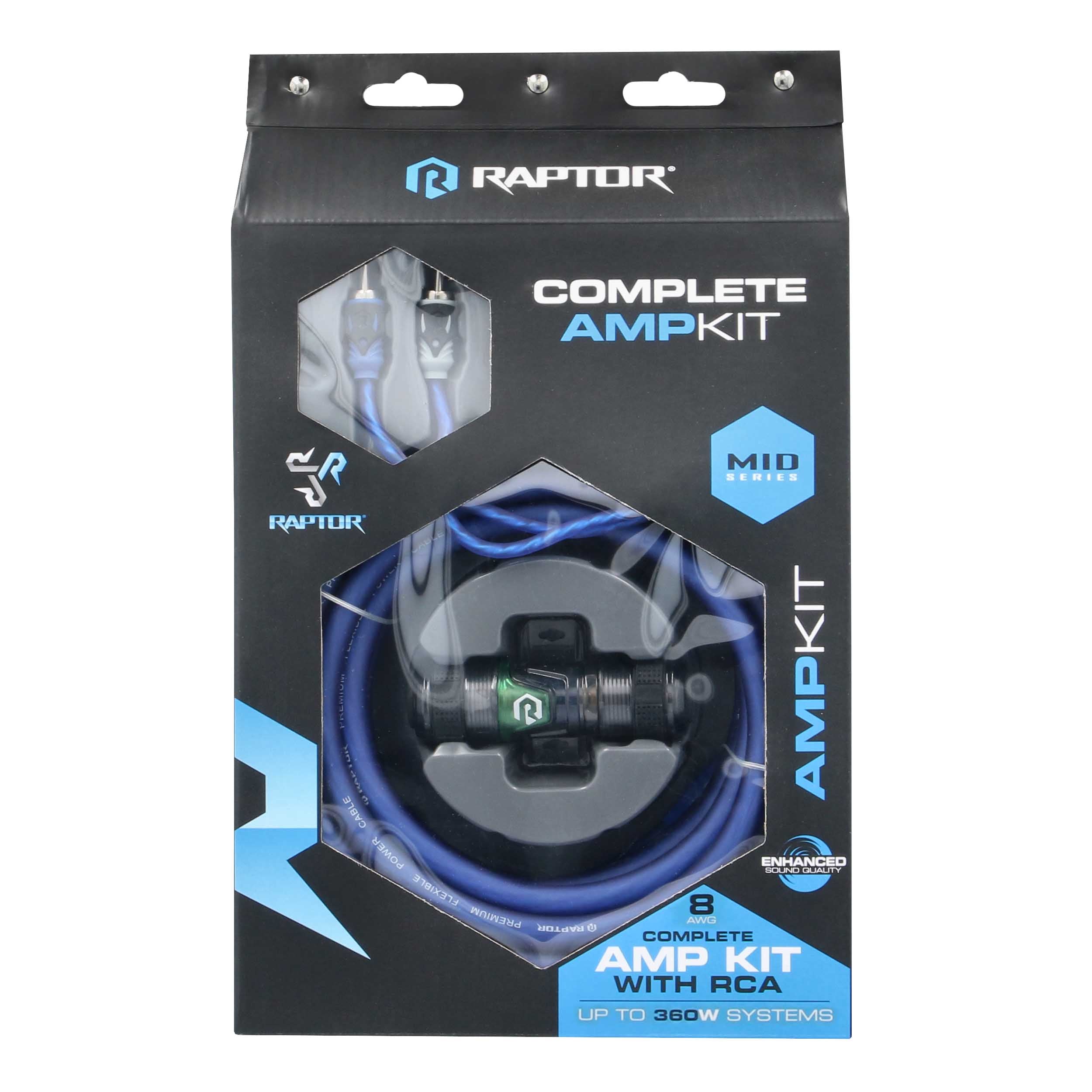 Raptor R4A8, Amp Kit 8ga RCA