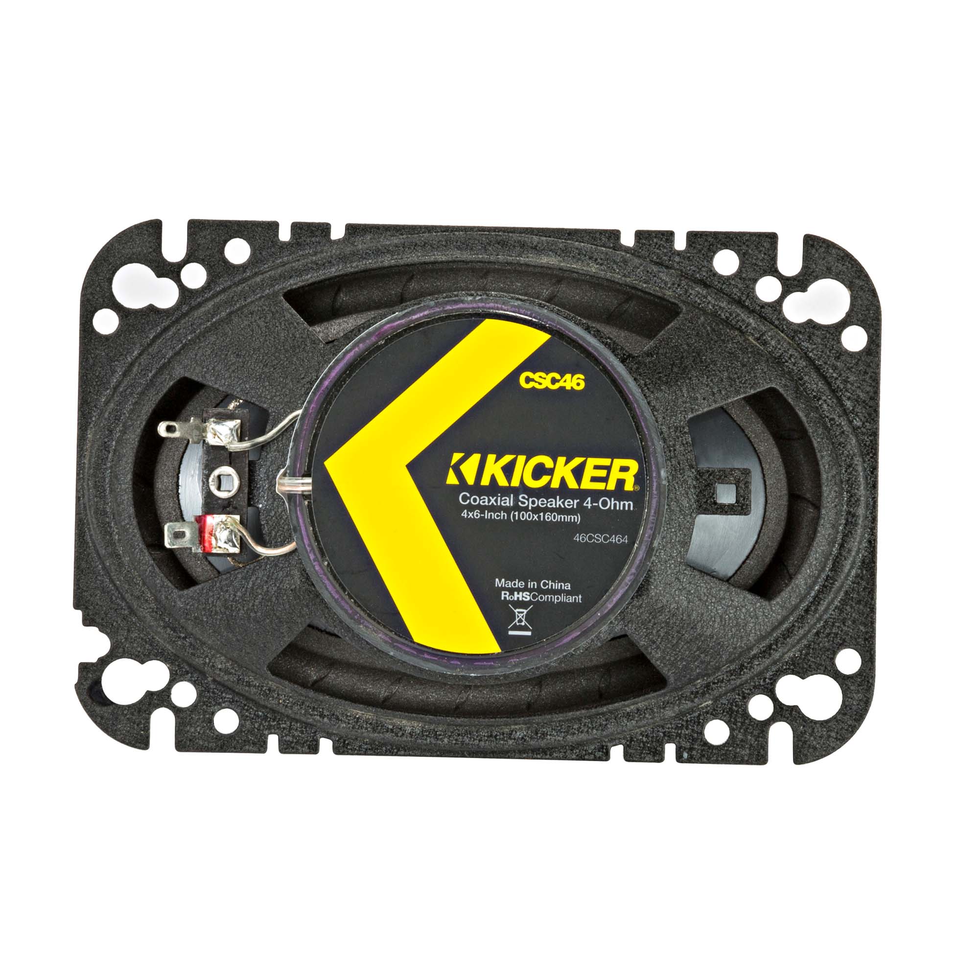 Kicker CSC464, CS Series 4x6" 2 Way Coaxial Car Speakers + Damping Kit Bundle