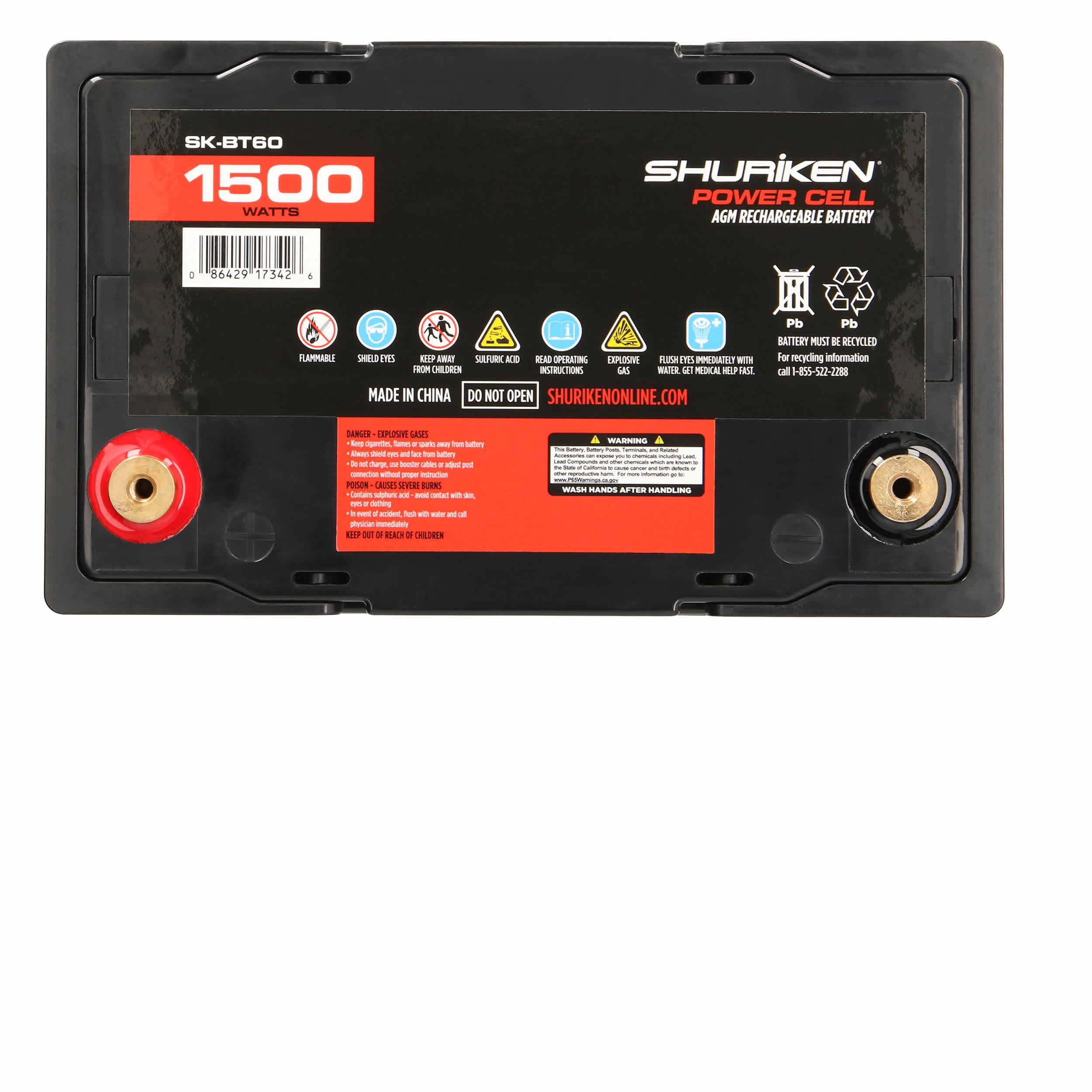 Shuriken SK-BT60, Battery '1400' 60 Amp Hour