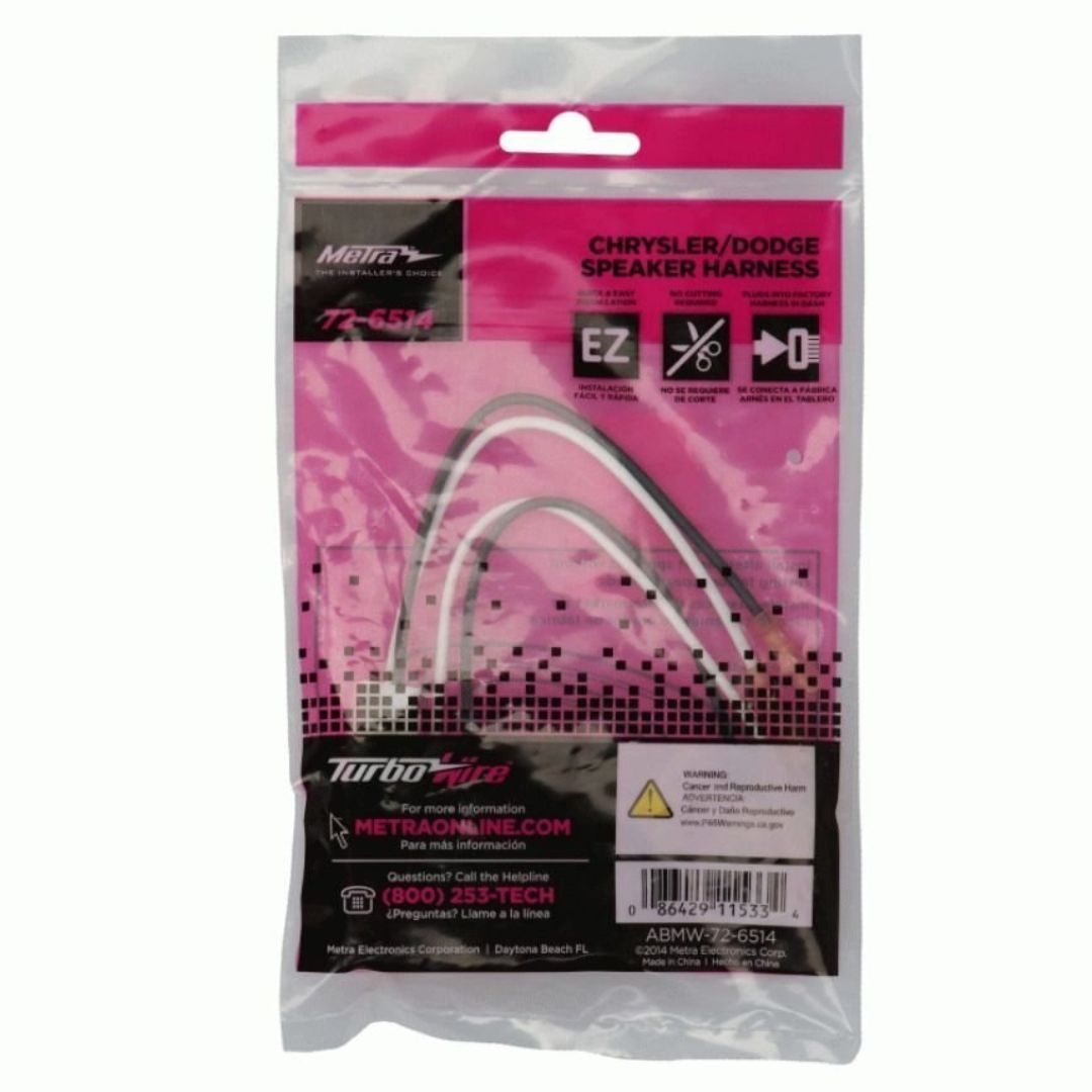 Metra 72-6514, Chrysler/Dodge 1997-2025 Speaker Harness - Pair