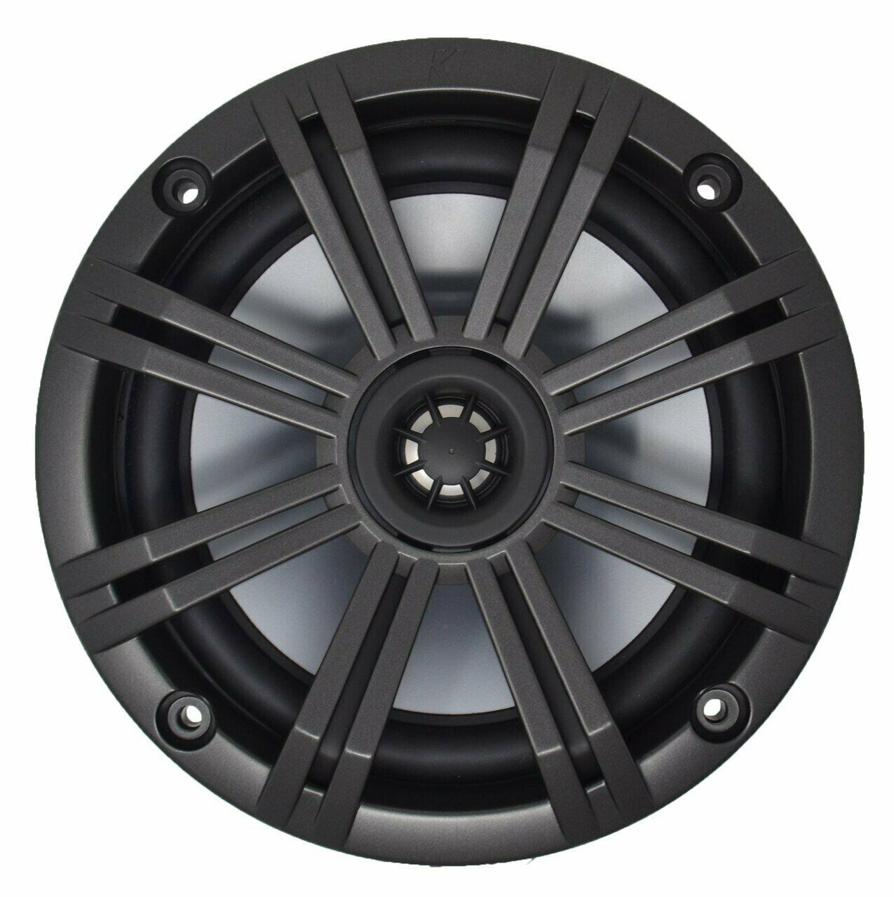 Pair of Kicker 41KM654CW 6.5" 2-Way Coaxial 4-Ohm Marine/Boat Speakers with 3/4 Inch Titanium Waterproof Tweeters - 95 Watts Peak/65 Watts RMS Each Speaker / 390 Watts Peak/130 Watts RMS Per Pair