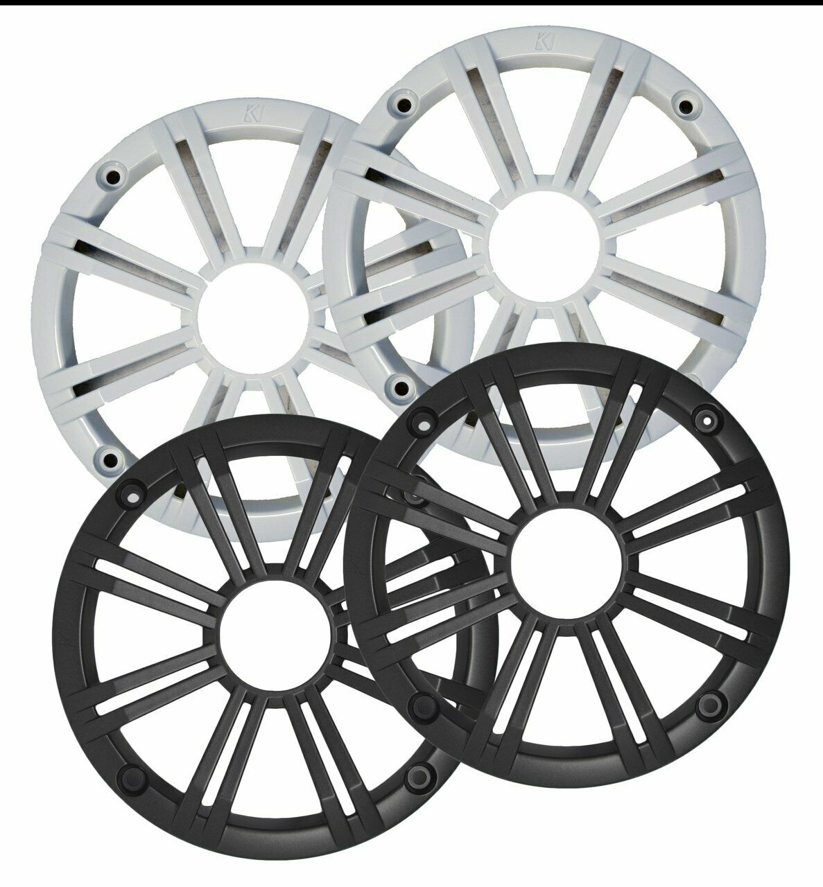 Pair of Kicker 41KM654CW 6.5" 2-Way Coaxial 4-Ohm Marine/Boat Speakers with 3/4 Inch Titanium Waterproof Tweeters - 95 Watts Peak/65 Watts RMS Each Speaker / 390 Watts Peak/130 Watts RMS Per Pair
