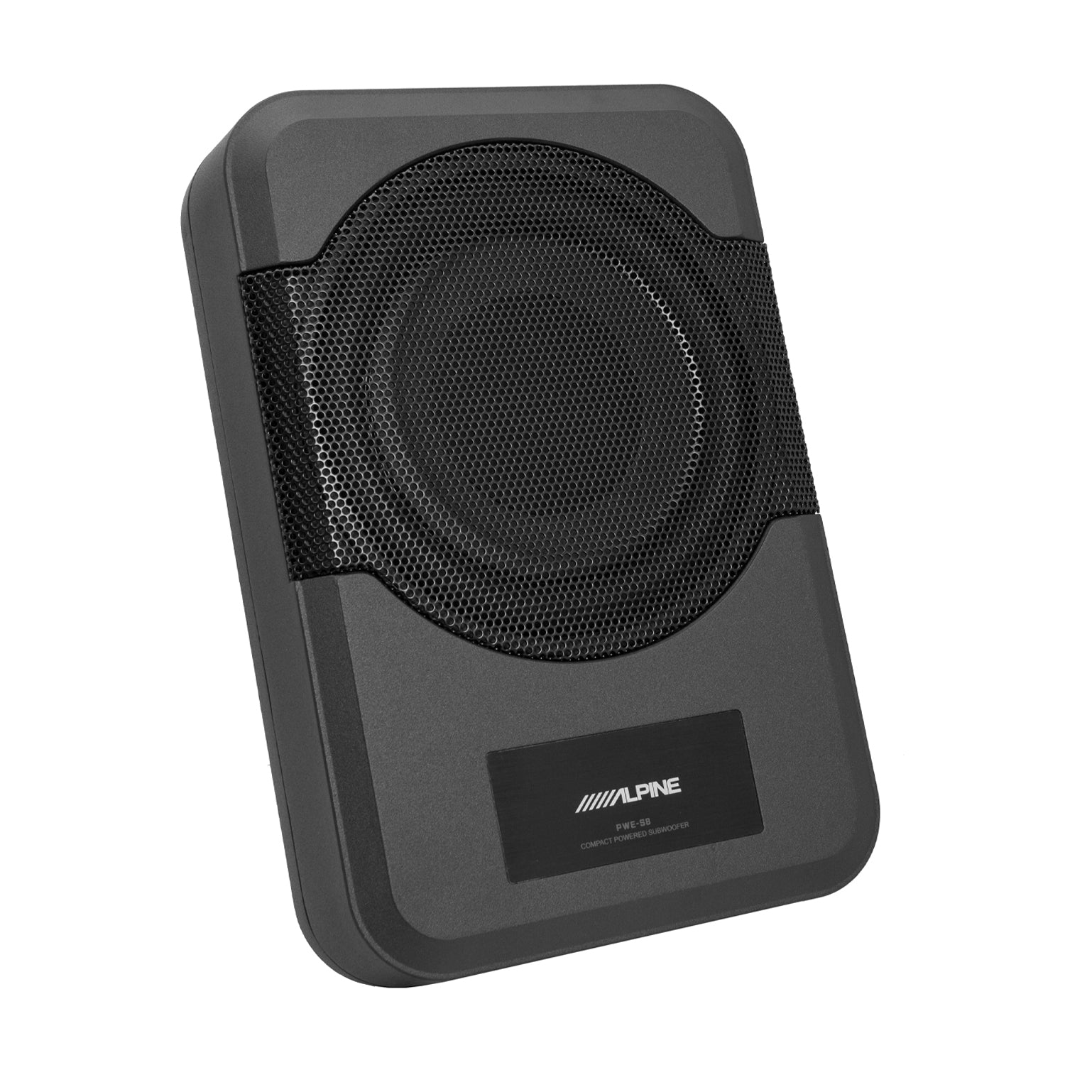 Alpine PWE-S8, Compact Shallow Mount Powered 8" Subwoofer (OB)
