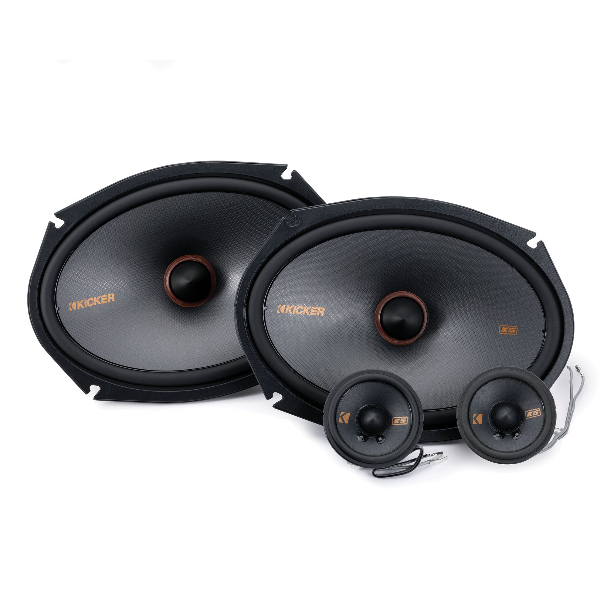 Kicker KSS269, KS Series 6x9" 2-Way 4 Ohm Component Speakers + Damping Kit Bundle