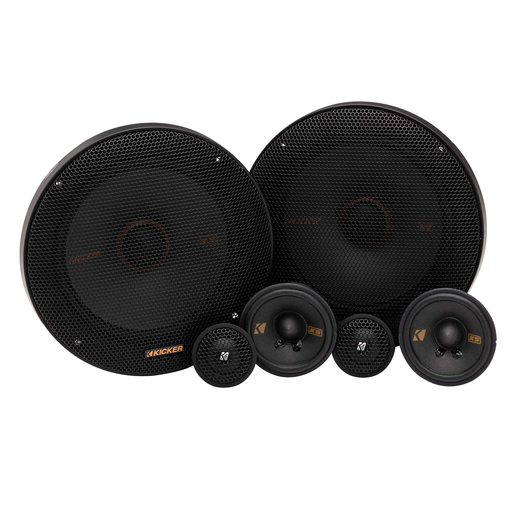 Kicker KSS365, KS Series 6.5" 3-Way 4 Ohm Component Speakers + Damping Kit Bundle