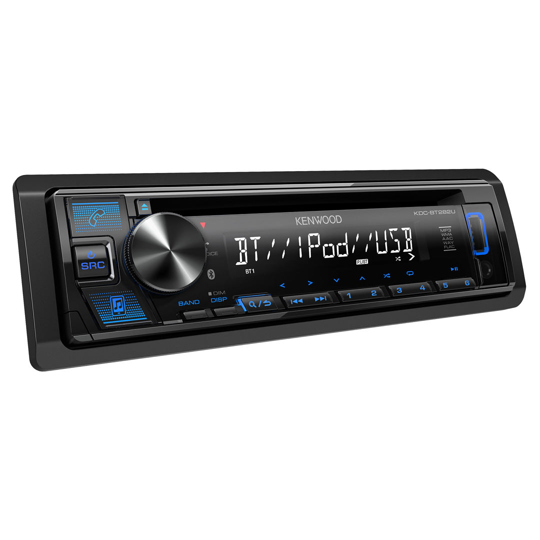 Kenwood KDC-BT282U, Bluetooth CD Receiver w/ Front USB & Aux Input
