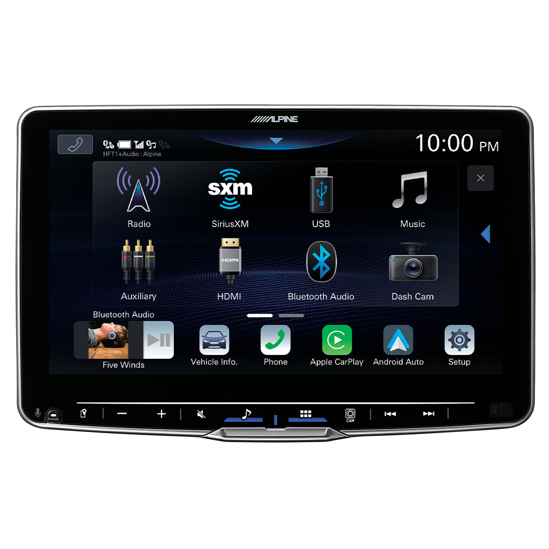 Alpine iLX-F509, Halo 9" Floating Hi-Res Screen Multimedia Receiver w/ Wireless Apple CarPlay and Android Auto